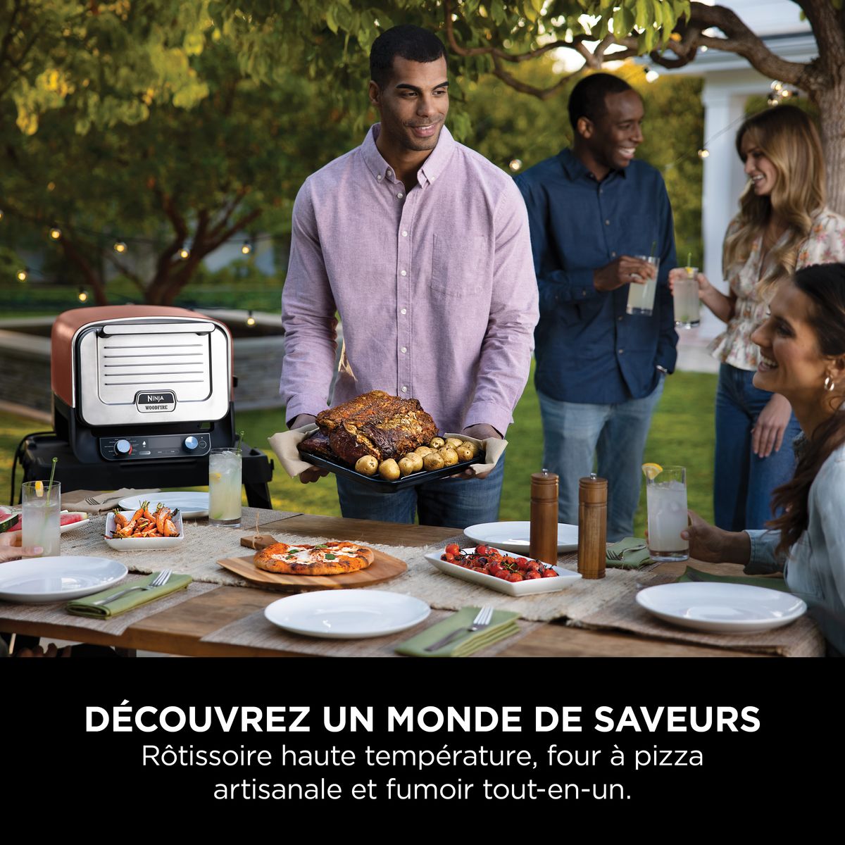 NINJA Four à pizza d'extérieur Woodfire OO101EU - Marron