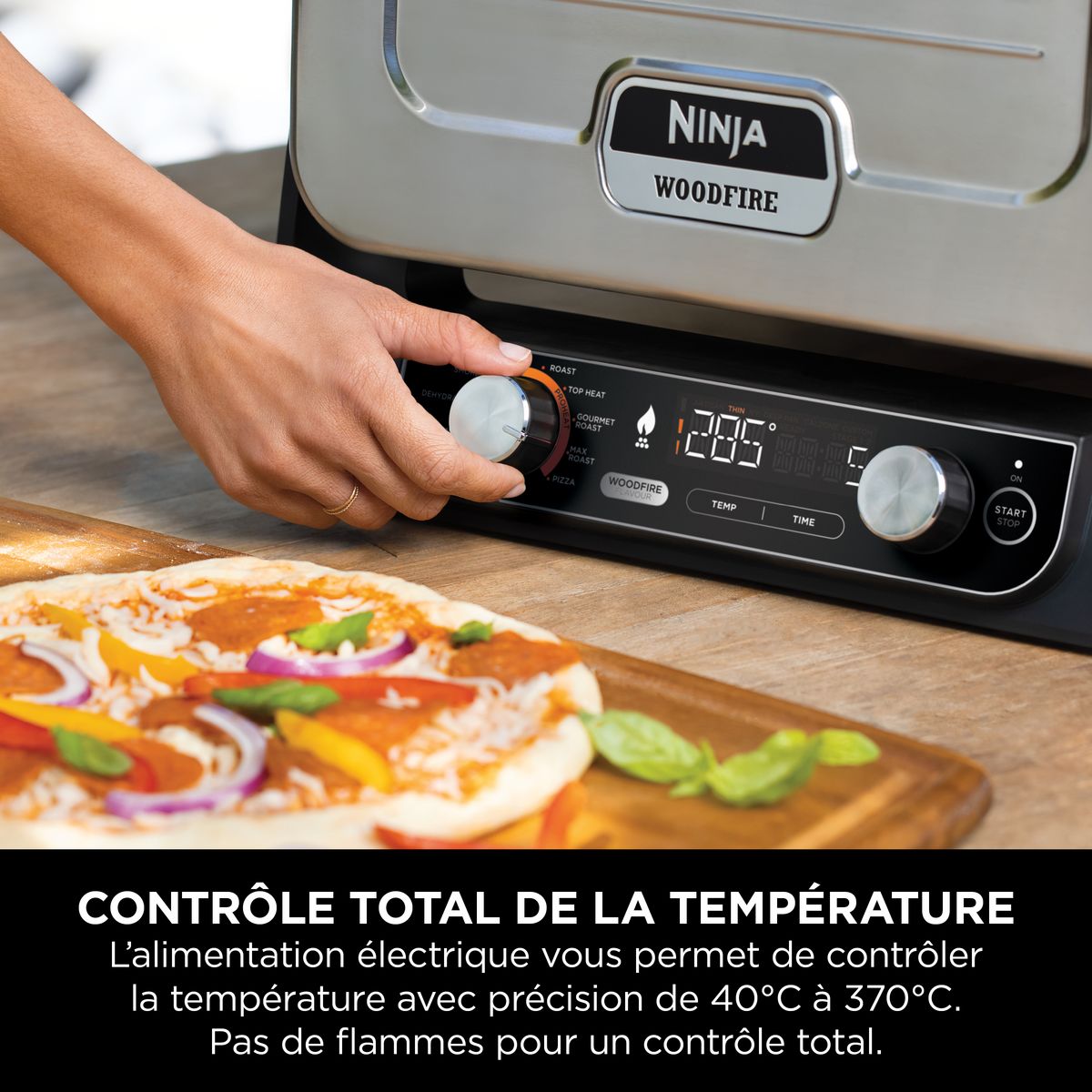 NINJA Four à pizza d'extérieur Woodfire OO101EU - Marron