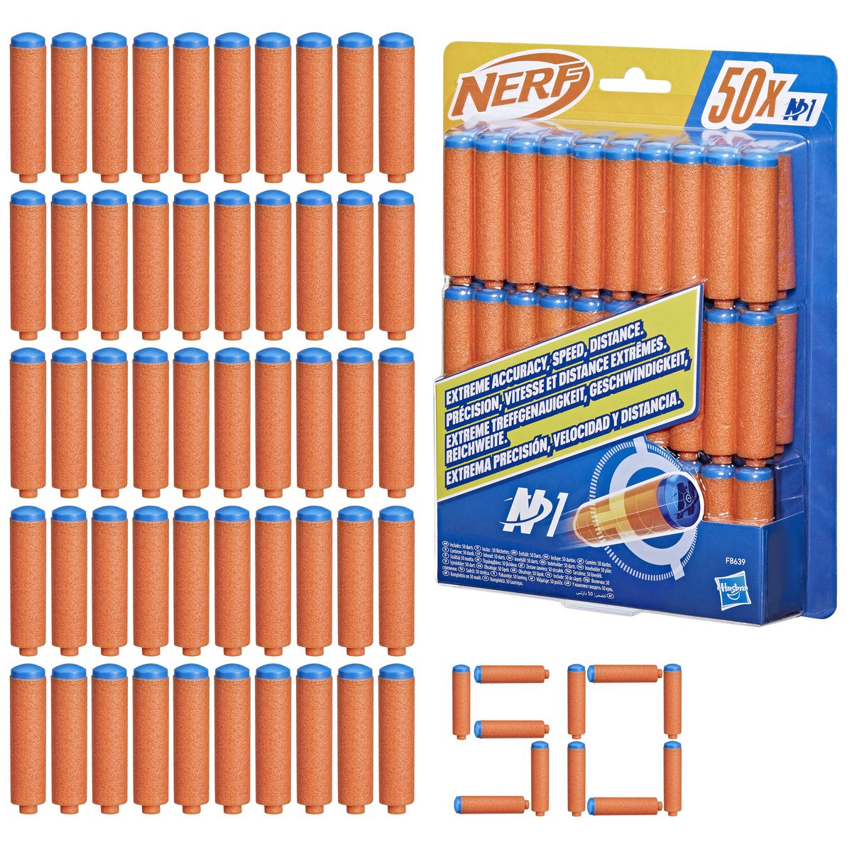 HASBRO Recharge de 50 fléchettes NERF