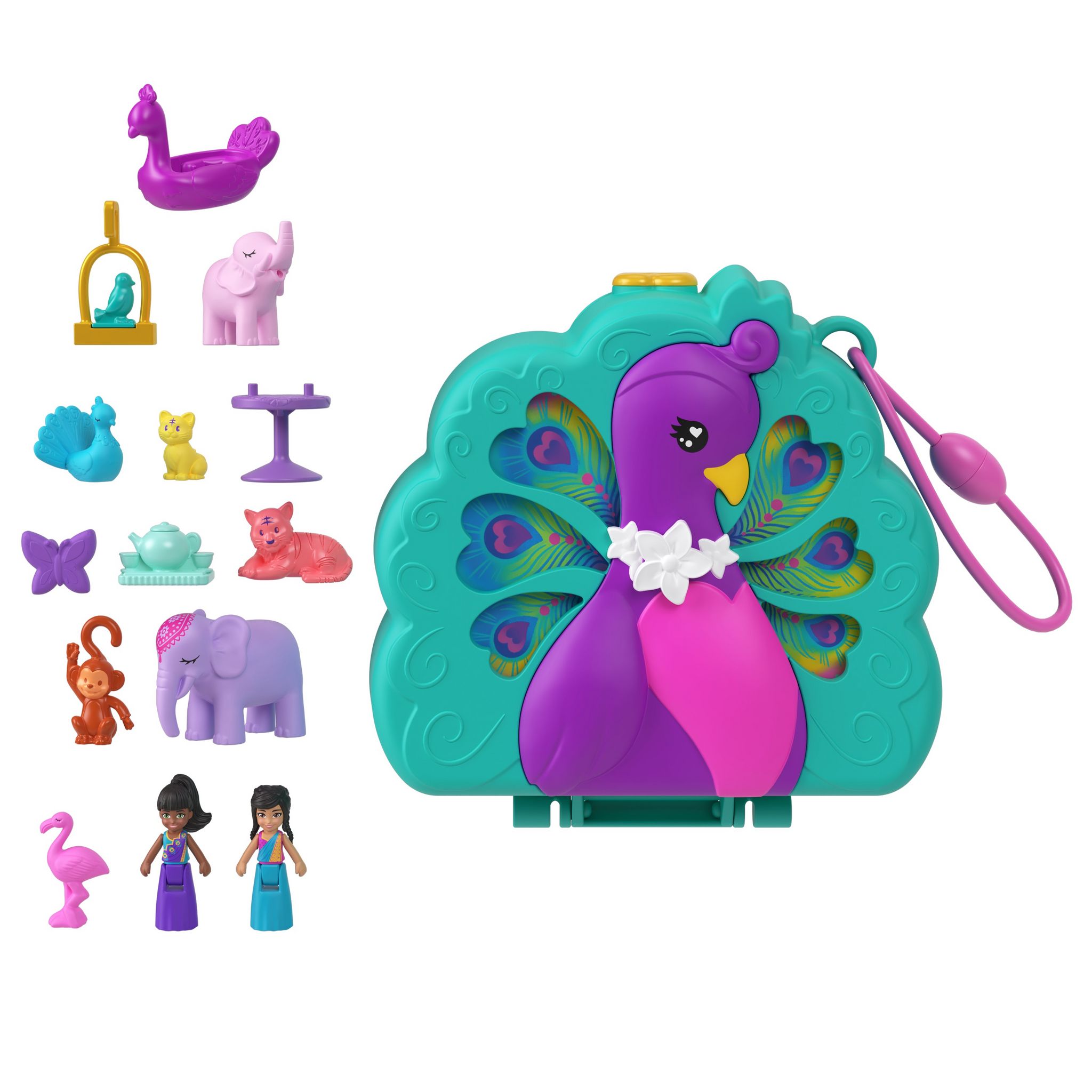 Voir la diapositive 2 : MATTEL Coffret Jardin du Paon Polly Pocket