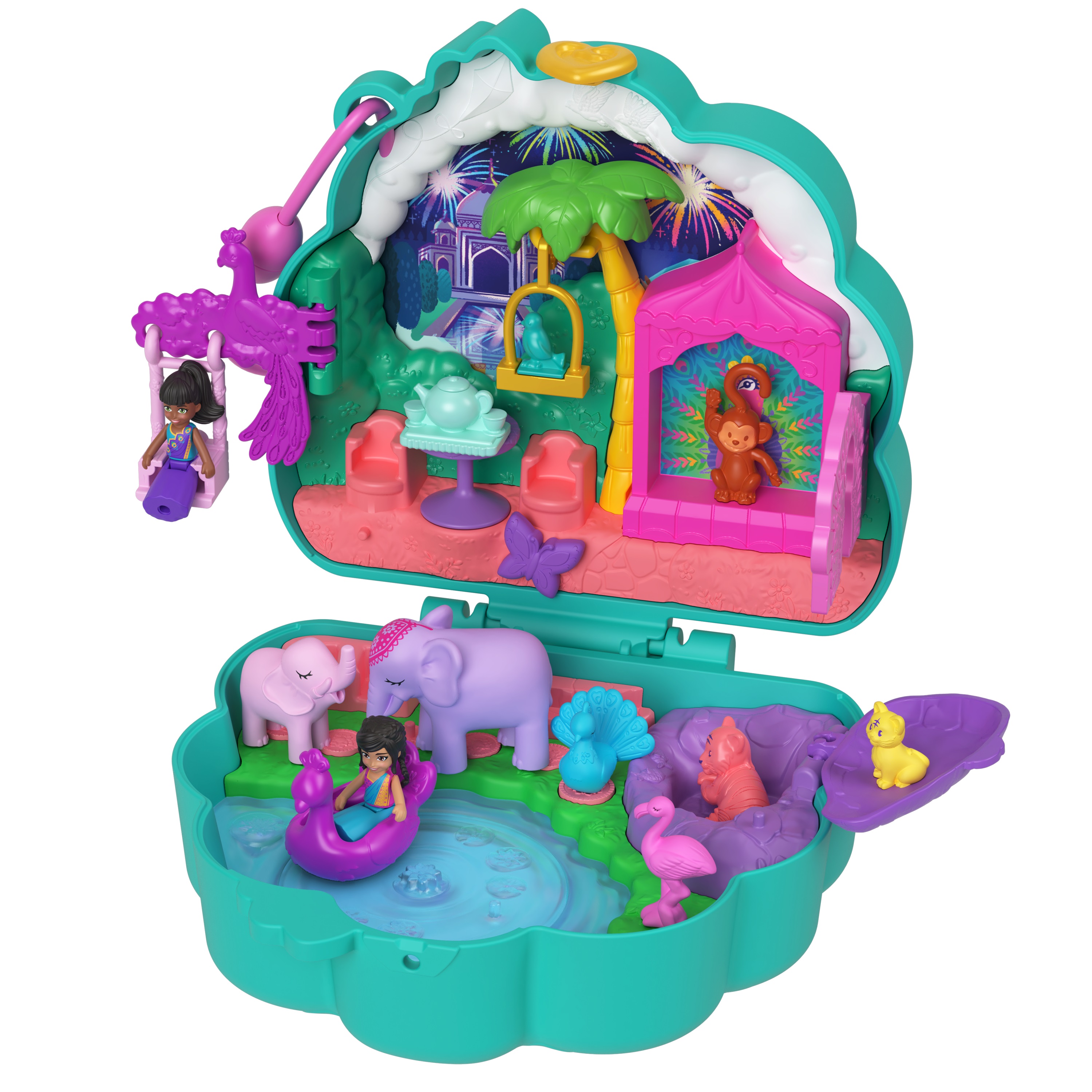 Voir la diapositive 4 : MATTEL Coffret Jardin du Paon Polly Pocket