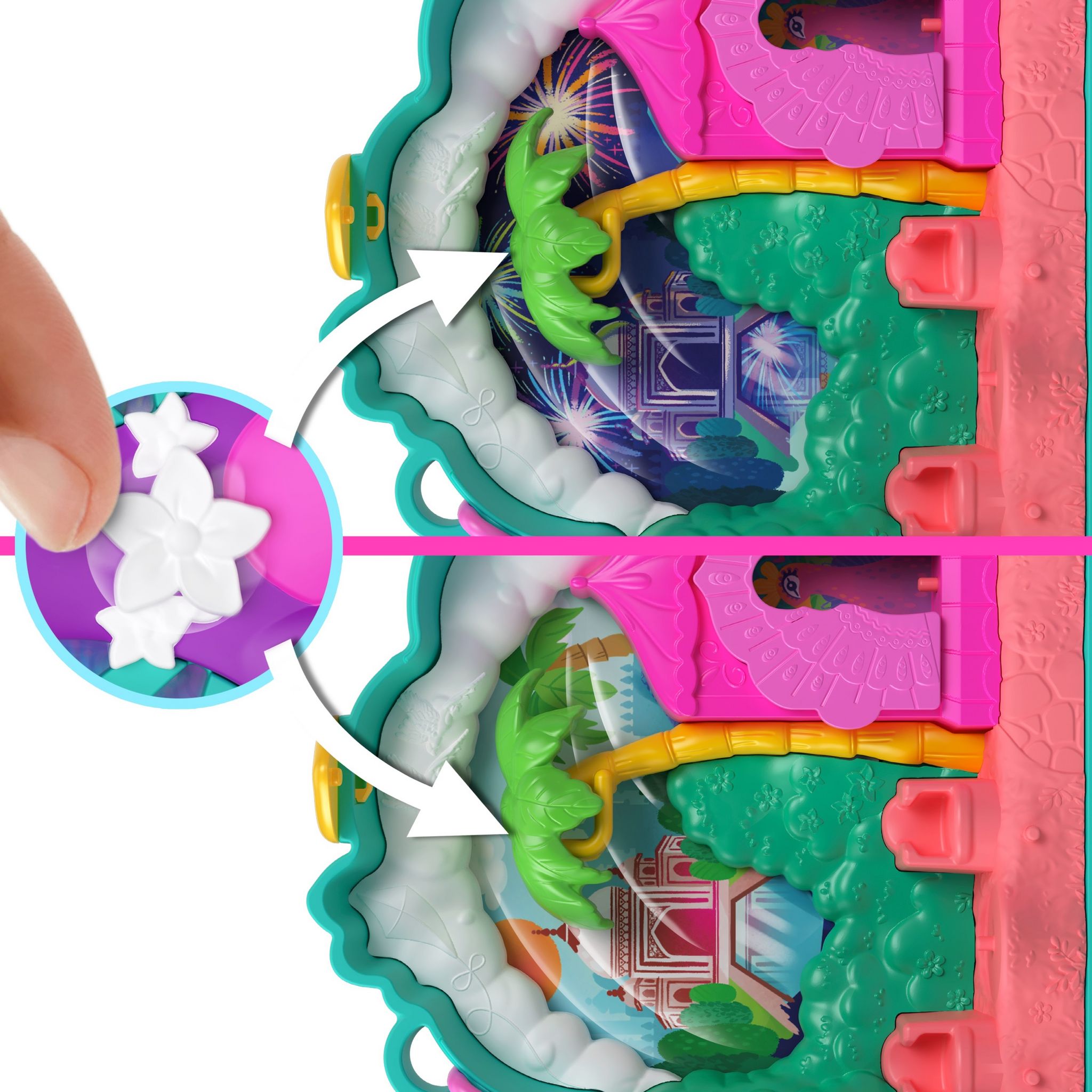 Voir la diapositive 6 : MATTEL Coffret Jardin du Paon Polly Pocket