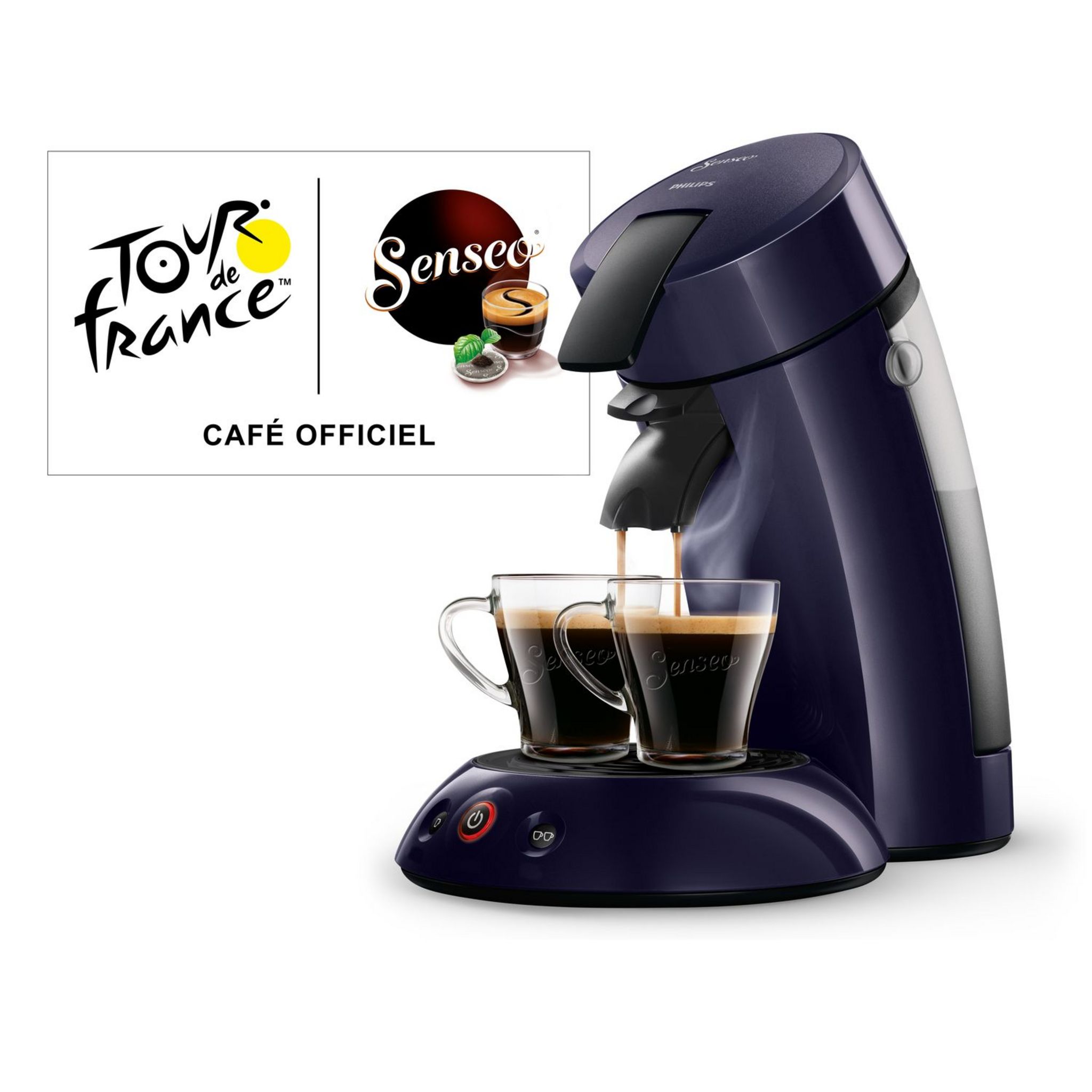 Voir la diapositive 3 : PHILIPS Machine à café à dosettes Senseo HD7806/72 - Bleu nuit