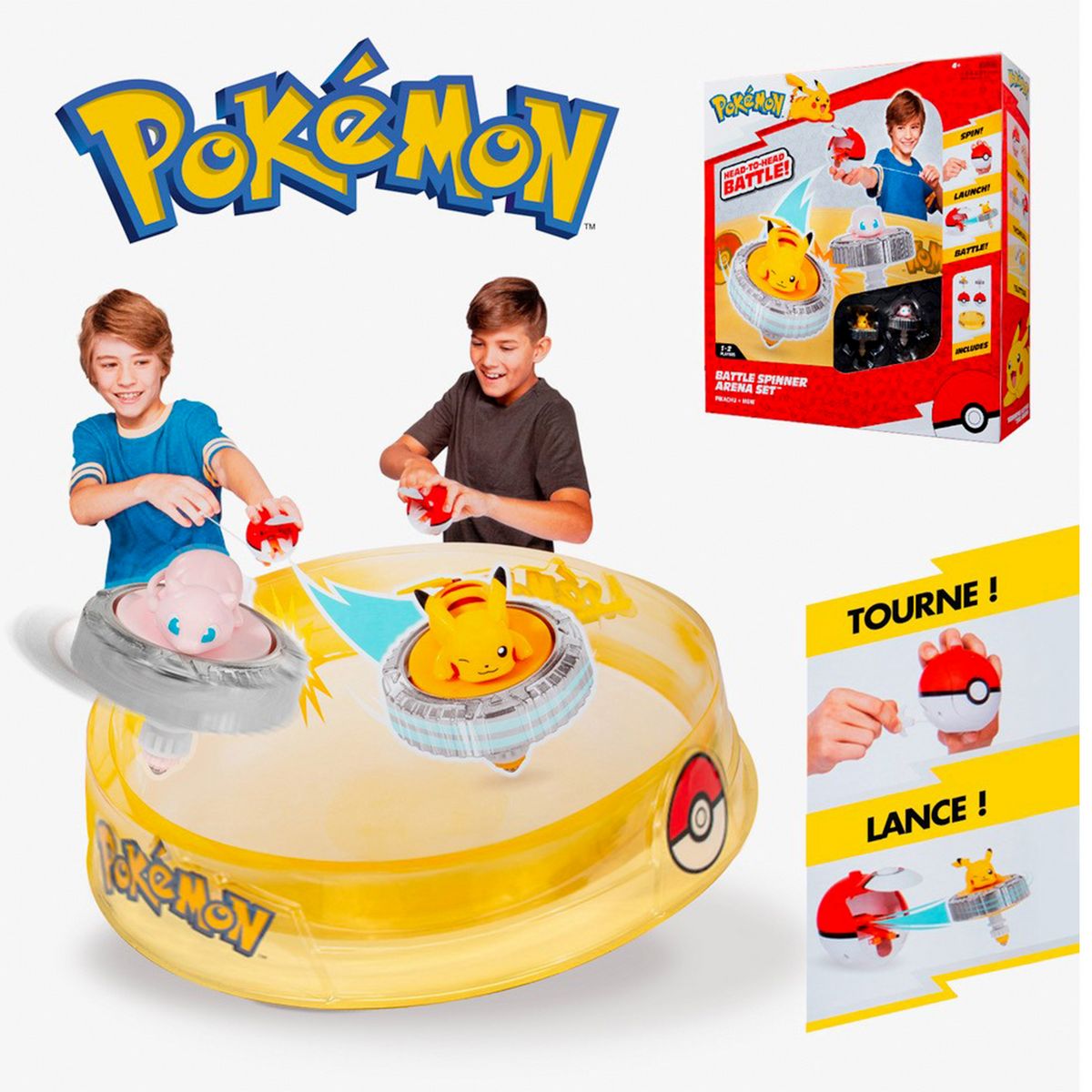 BANDAI Arène Pokémon et 2 spinners