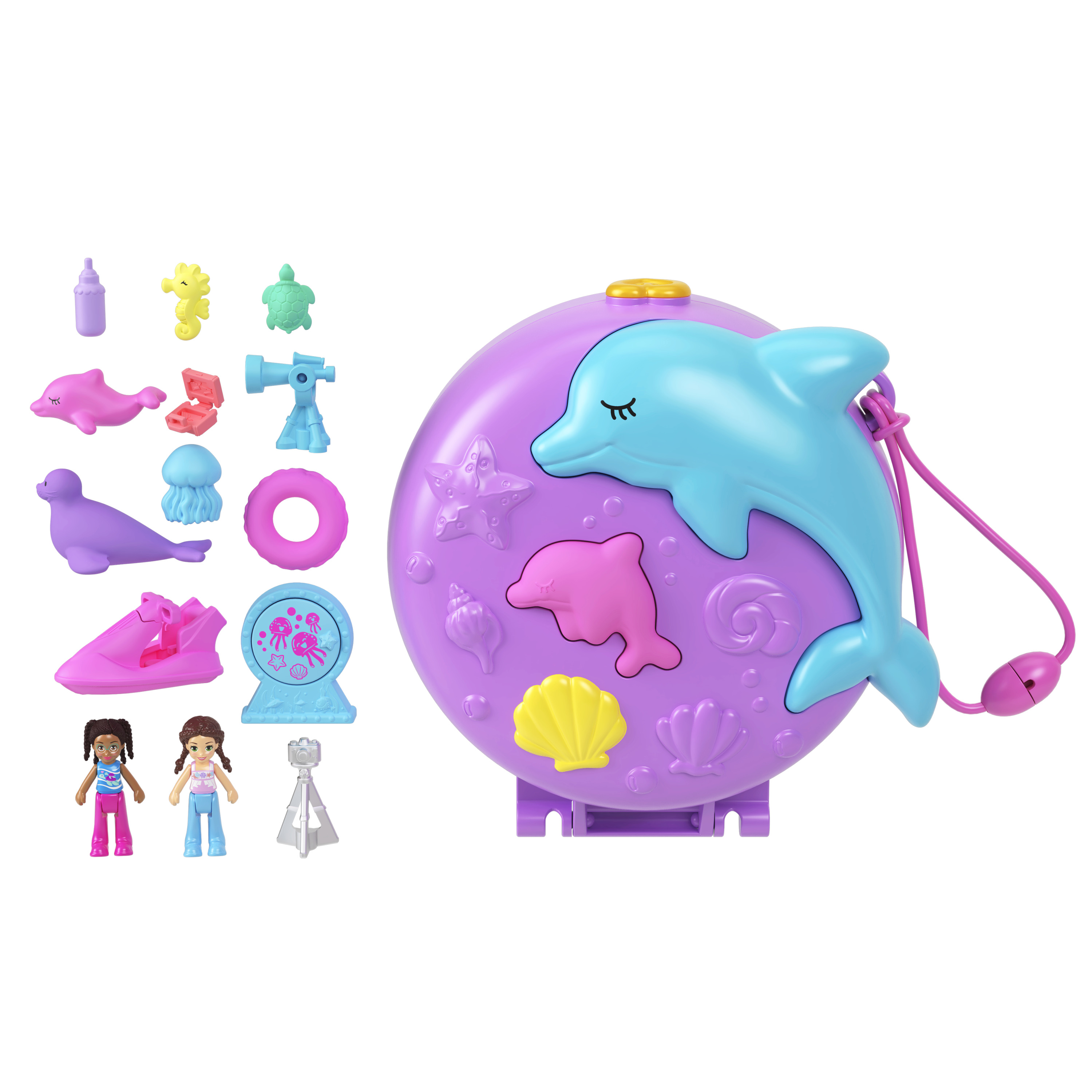 Voir la diapositive 2 : MATTEL Coffret Sauvetage du Dauphin Polly Pocket