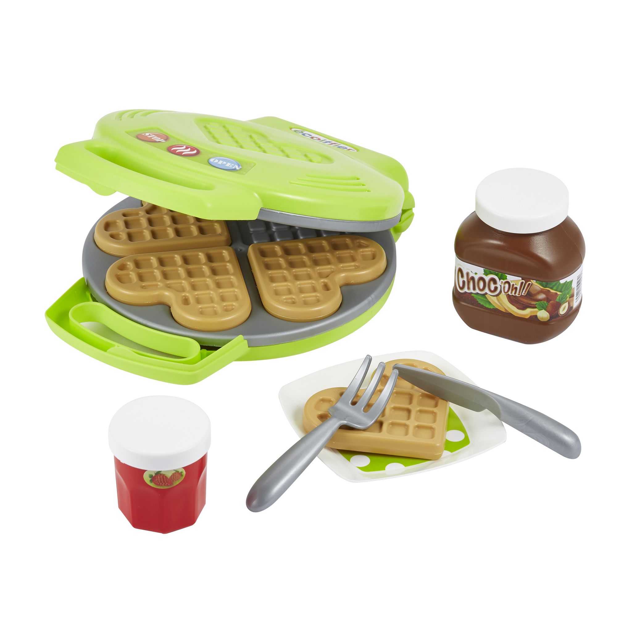 Voir la diapositive 4 : ECOIFFIER Coffret Grill Pain Machine à café gaufrier Grand modèle