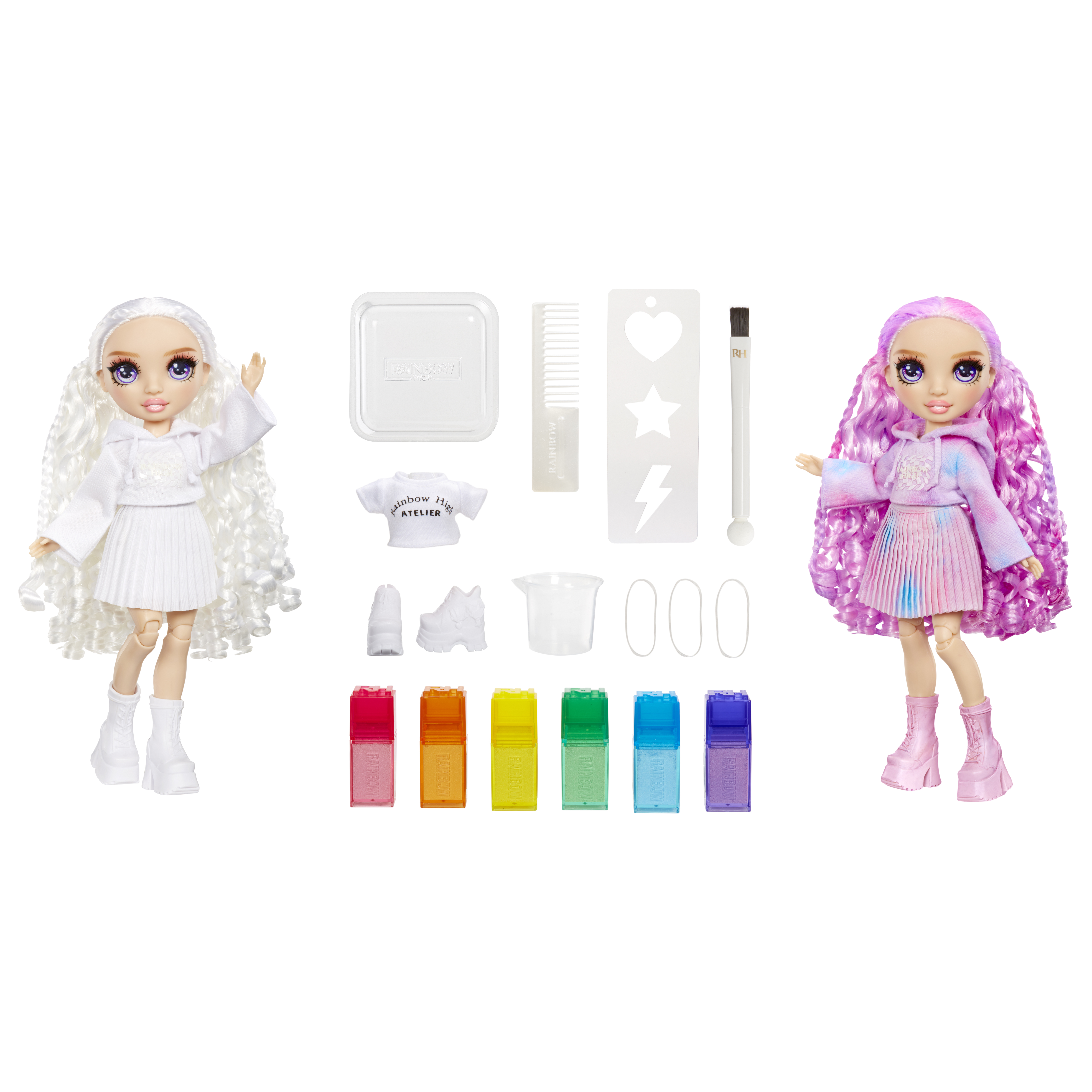 Voir la diapositive 6 : MGA Poupée Rainbow High Water Color and Create 27 cm Yeux violets