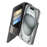 CELLULAR Étui folio pour Apple iPhone 15 - Noir