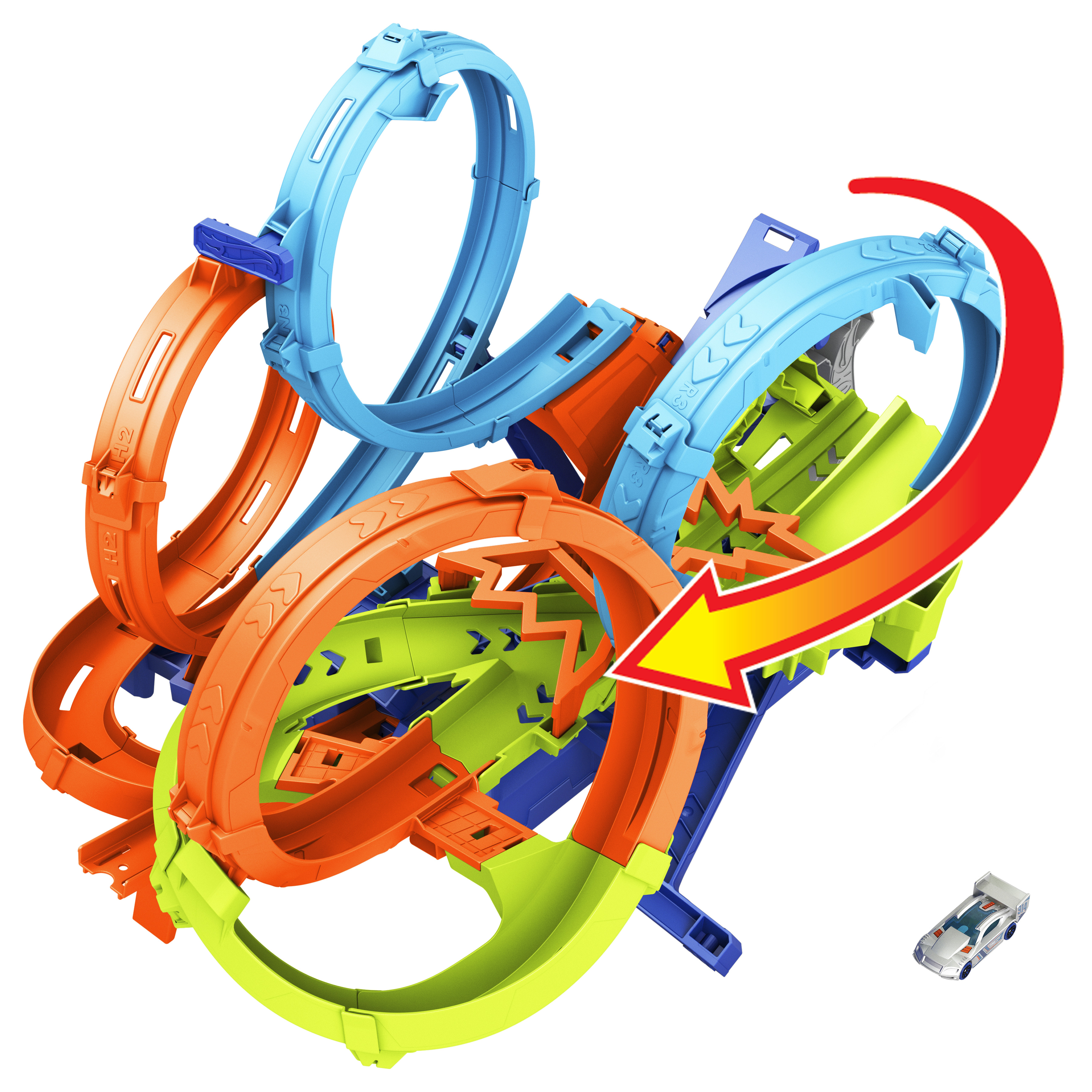 Voir la diapositive 3 : MATTEL Circuit HotWheels Action Ultra CrashLopping