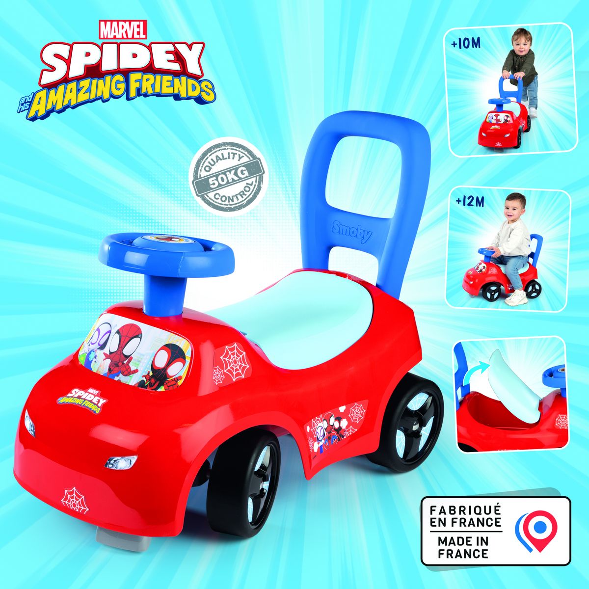 SMOBY Porteur Auto Spidey