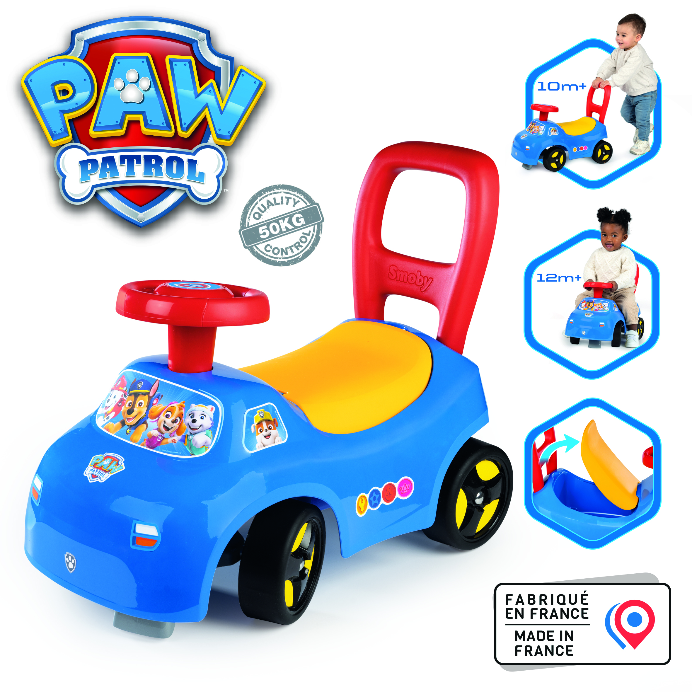 Voir la diapositive 2 : SMOBY Auto Porteur Pat Patrouille