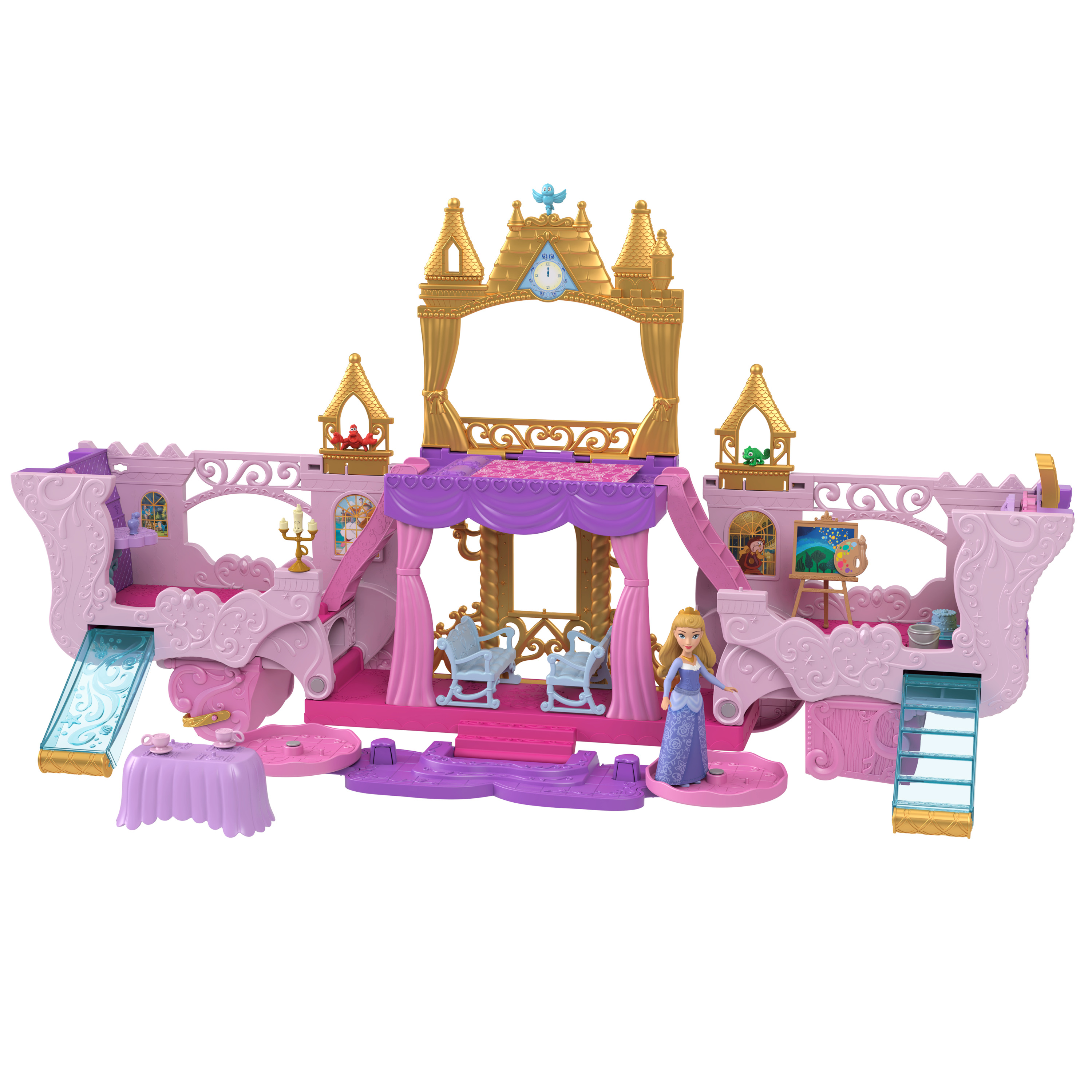 Voir la diapositive 3 : MATTEL Château en Carrosse 2en 1 Disney Princess