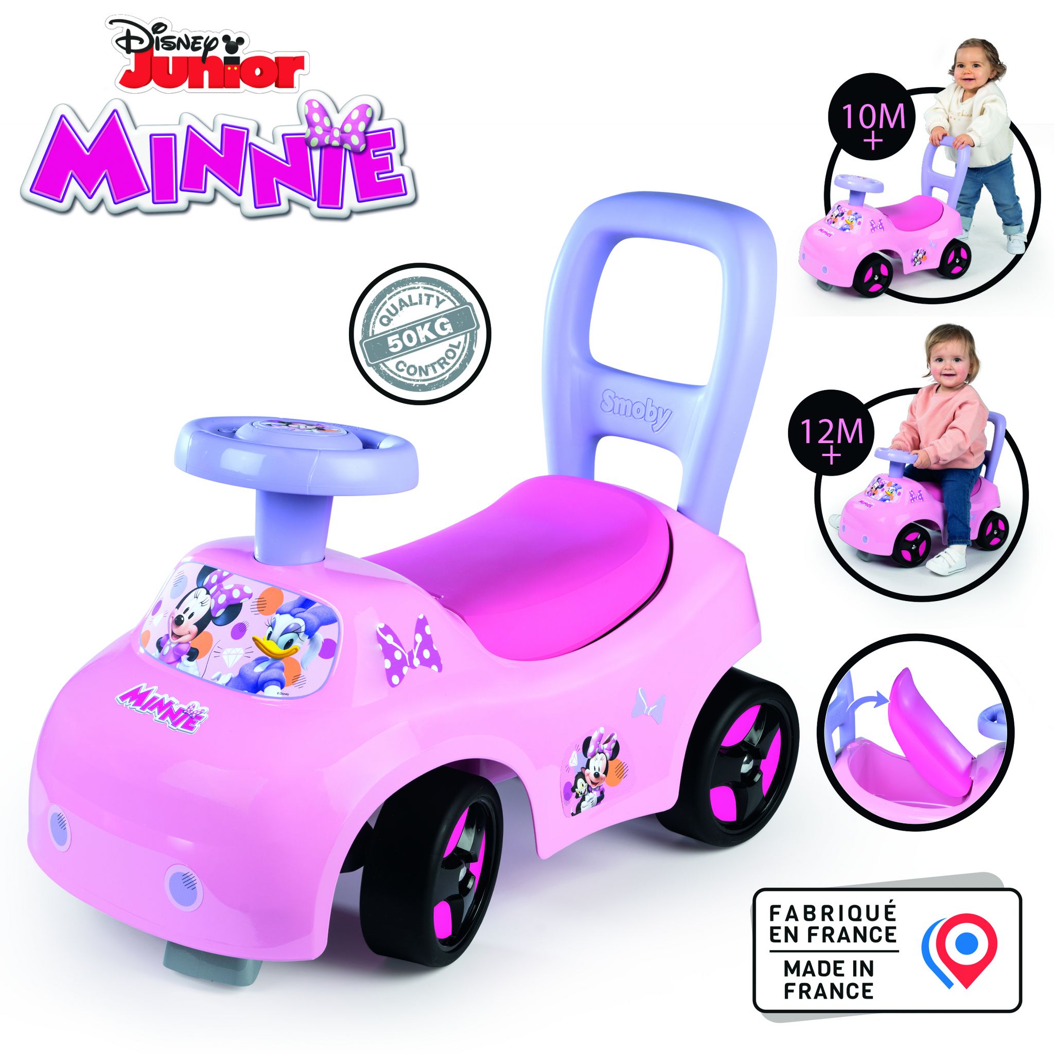 Voir la diapositive 2 : SMOBY Auto porteur Minnie