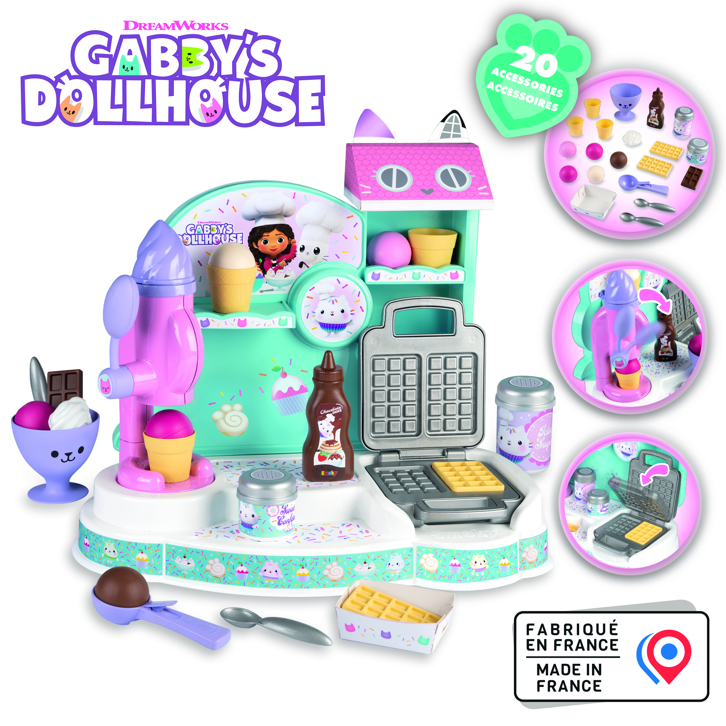 Voir la diapositive 2 : SMOBY Marchande de glace Gabby et la Maison Magique