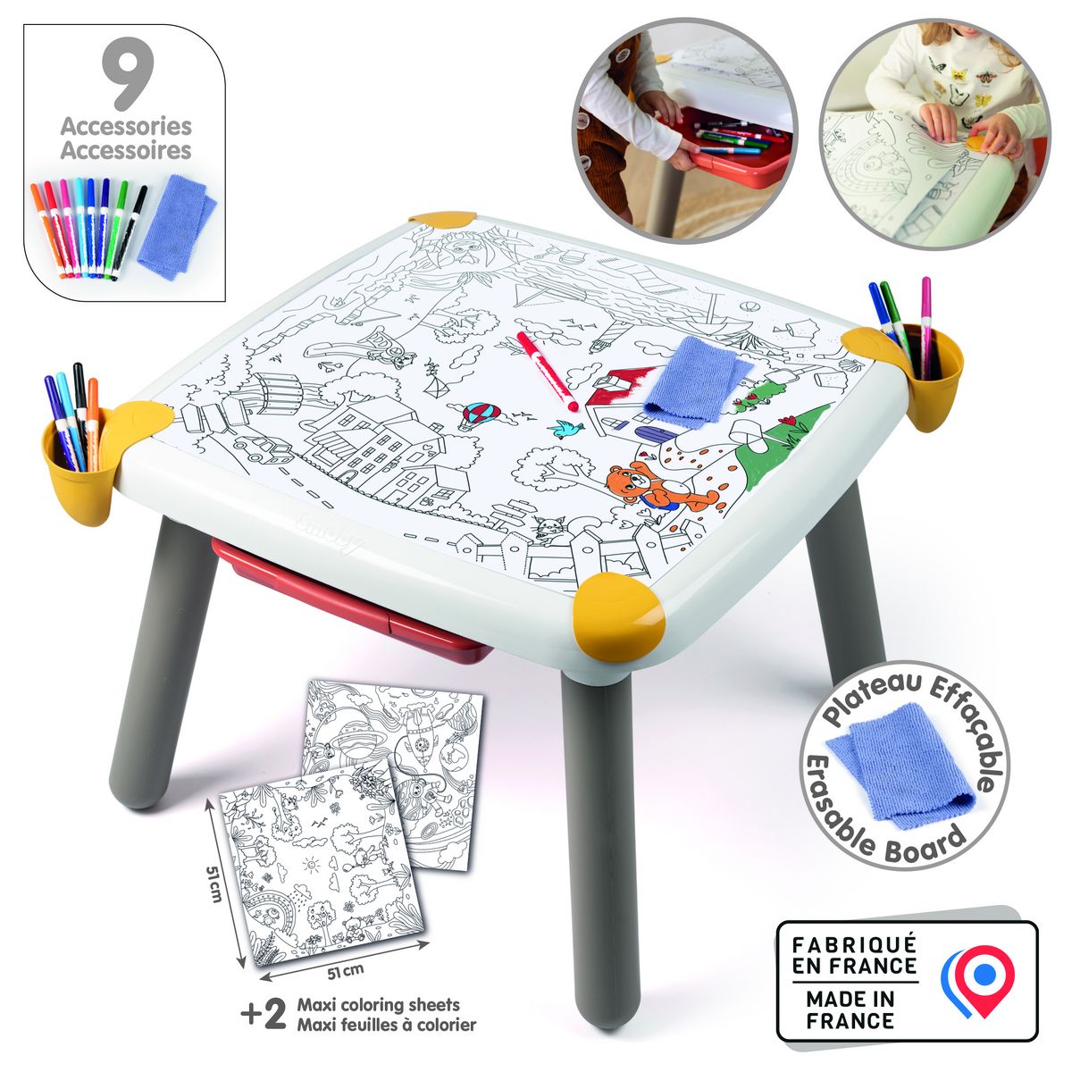 SMOBY Table à dessin créative