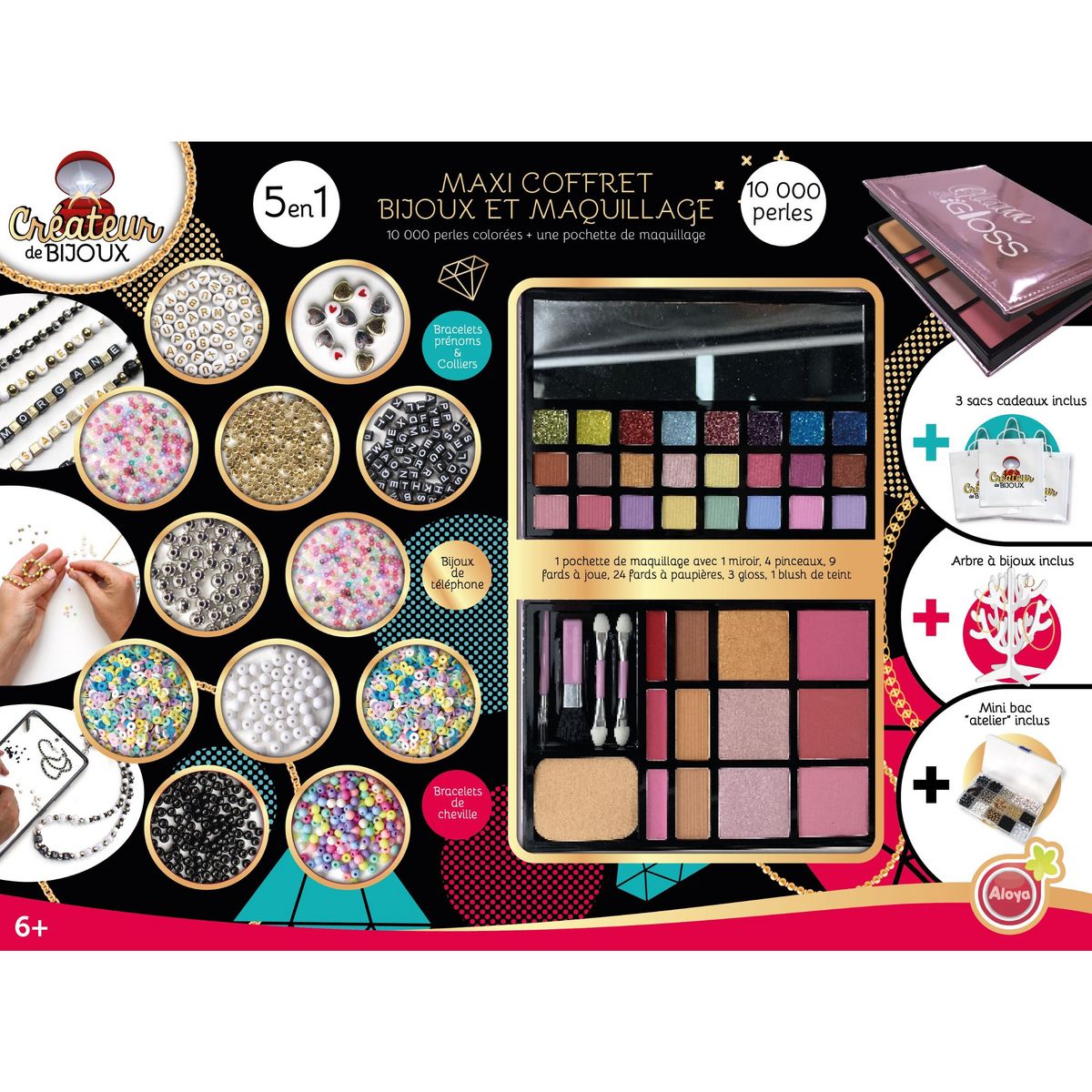 LG Maxi coffret Bijoux et Maquillage 5 en 1