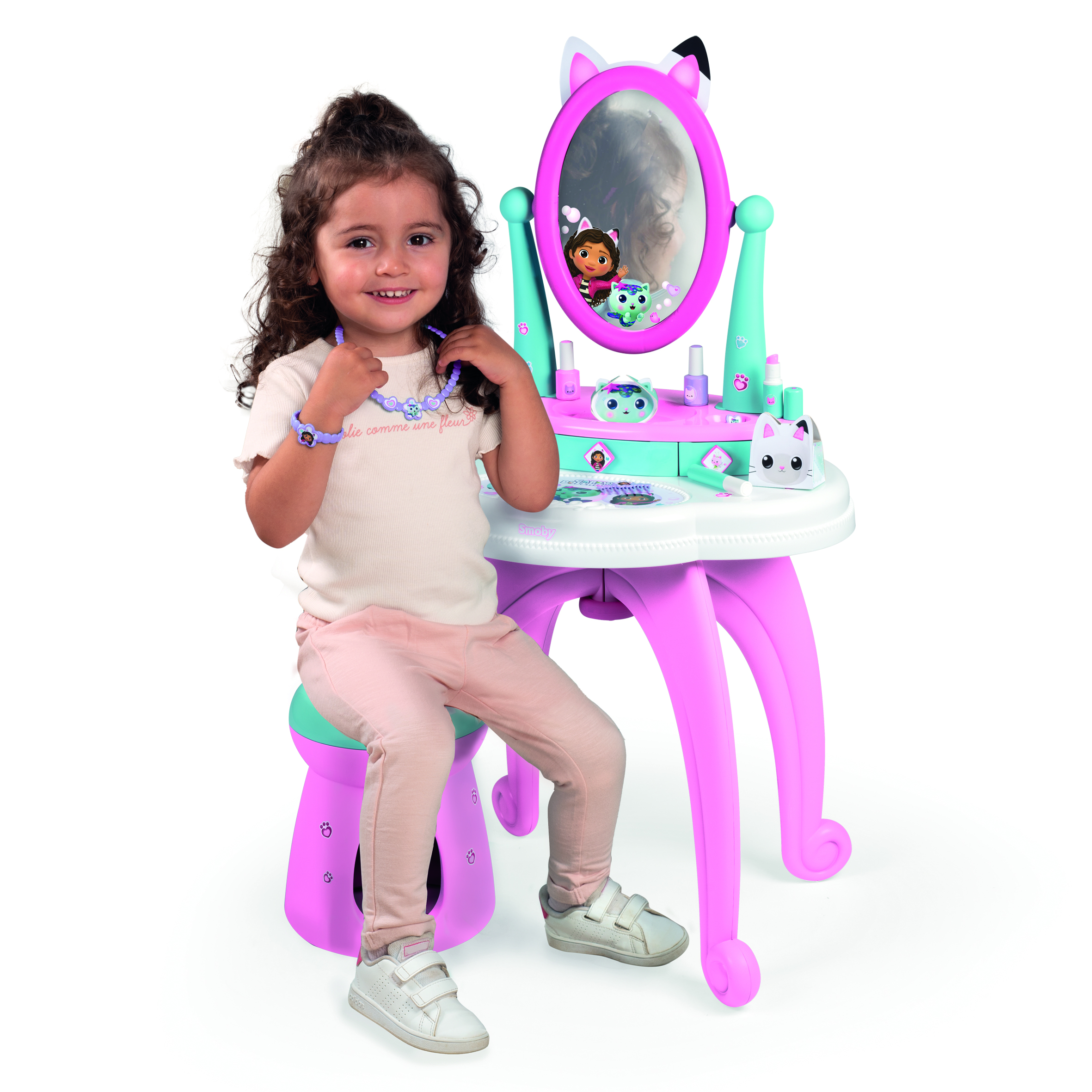 Voir la diapositive 5 : SMOBY Coiffeuse 2 en 1 Gabby et la Maison Magique
