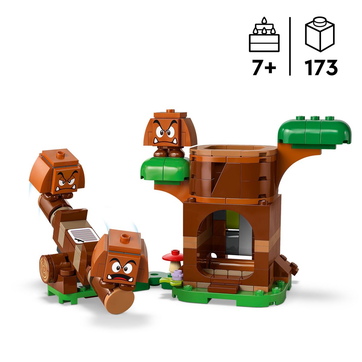 LEGO Super Mario 71433 - Terrain de Jeu des Goombas - Objet Collector Nintendo - Set d'Aventures - Jouet avec 3 Figurines à Construire