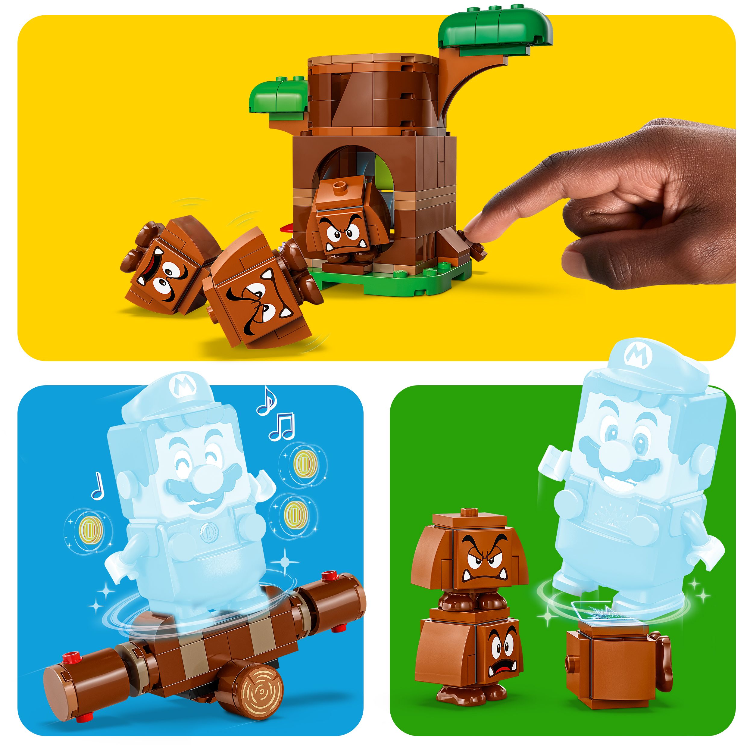 Voir la diapositive 5 : LEGO Super Mario 71433 - Terrain de Jeu des Goombas - Objet Collector Nintendo - Set d'Aventures - Jouet avec 3 Figurines à Construire