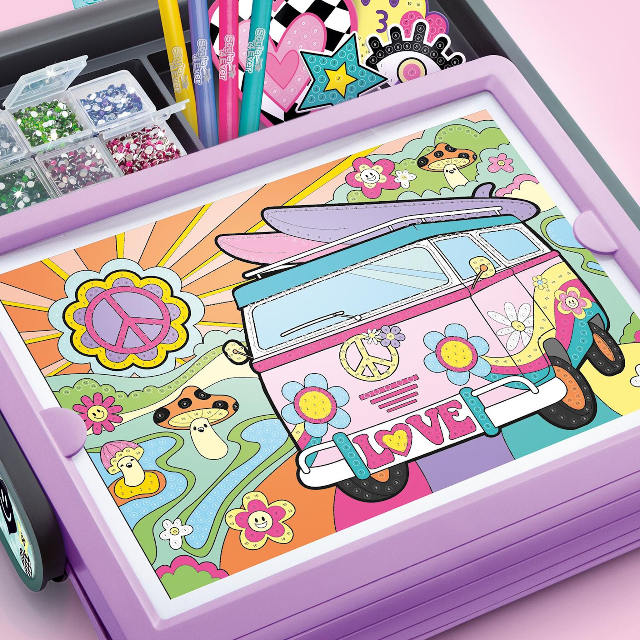 Voir la diapositive 8 : CANAL TOYS Mallette lumineuse Diamant Art 3 en 1