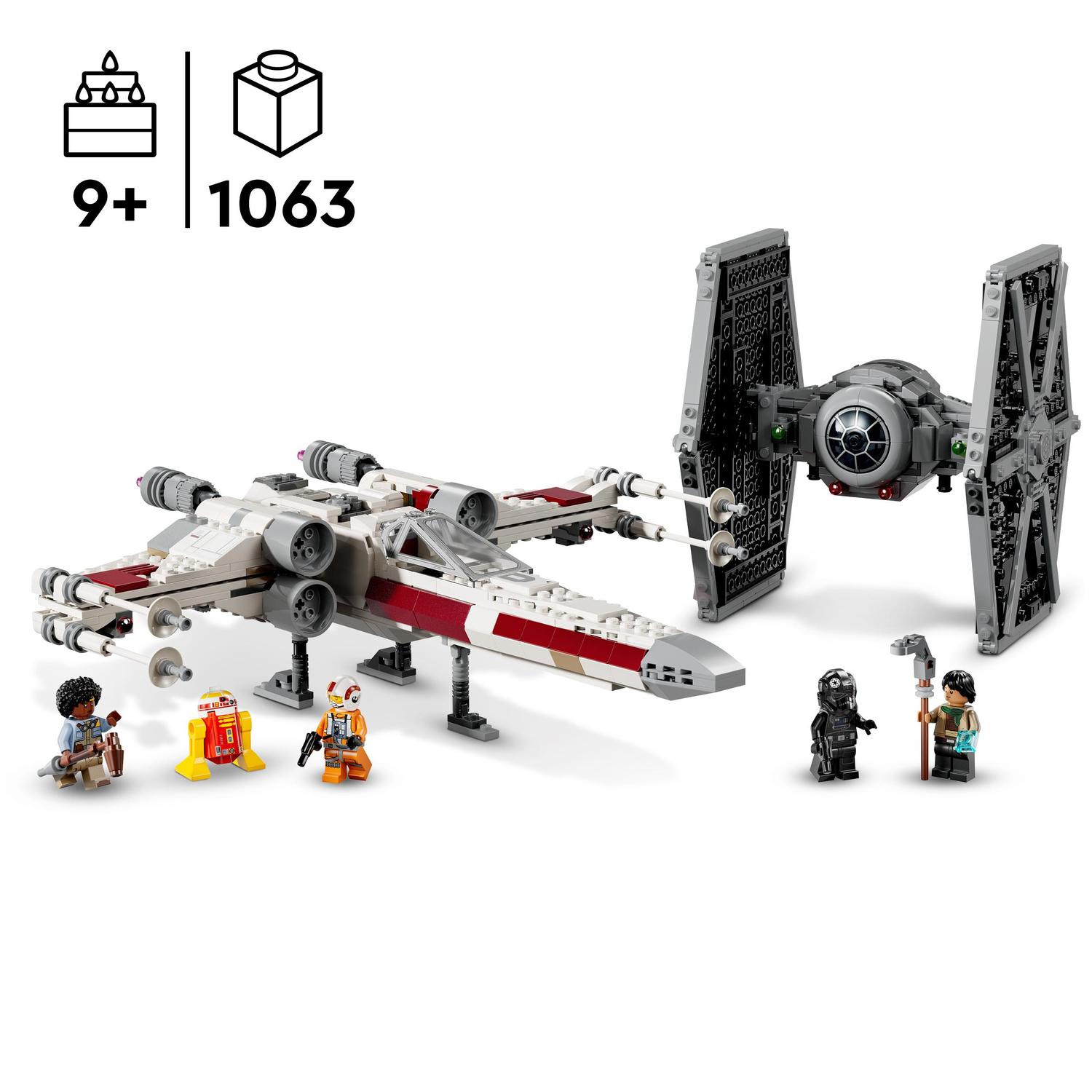 Voir la diapositive 3 : LEGO Star Wars 75393 - Tie Fighter et X-Wing à combiner