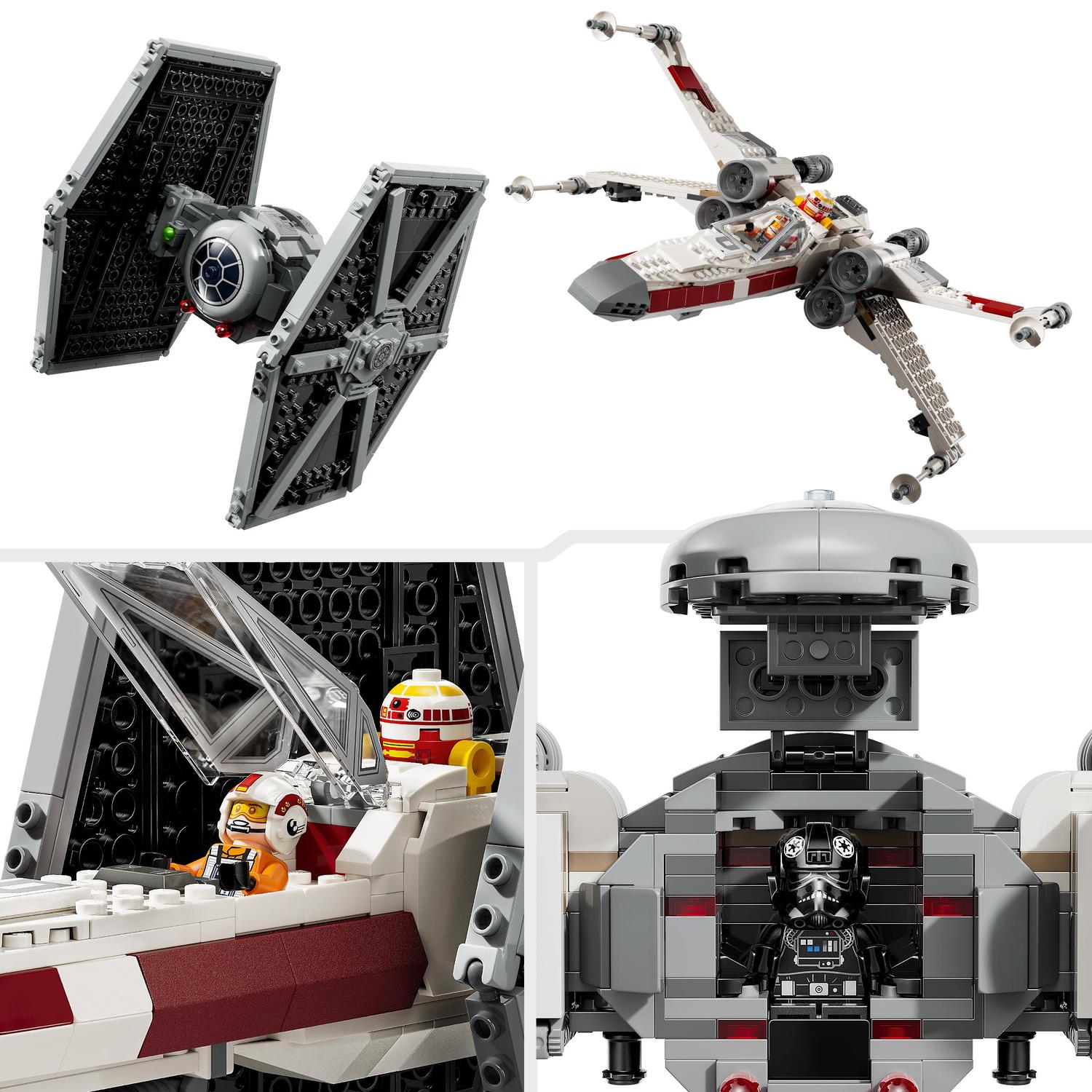 Voir la diapositive 4 : LEGO Star Wars 75393 - Tie Fighter et X-Wing à combiner