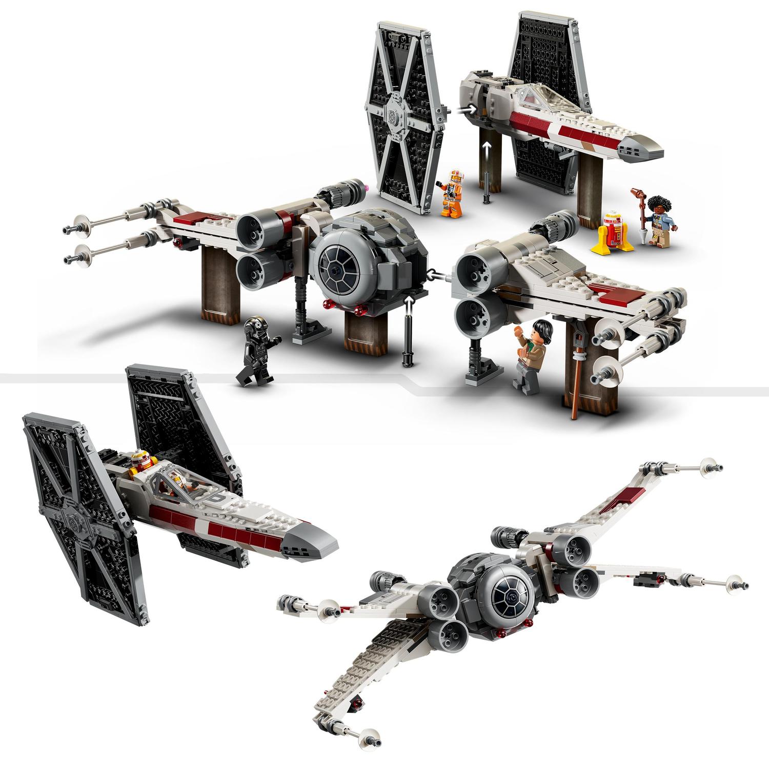 Voir la diapositive 5 : LEGO Star Wars 75393 - Tie Fighter et X-Wing à combiner