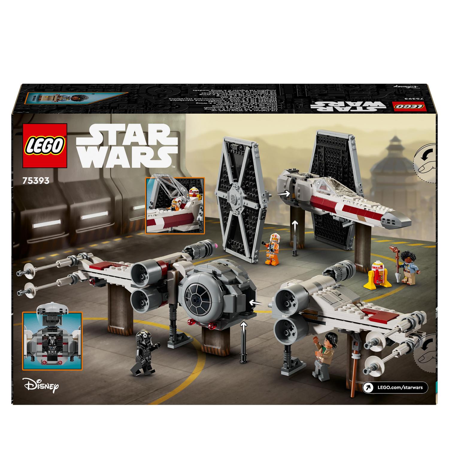Voir la diapositive 8 : LEGO Star Wars 75393 - Tie Fighter et X-Wing à combiner