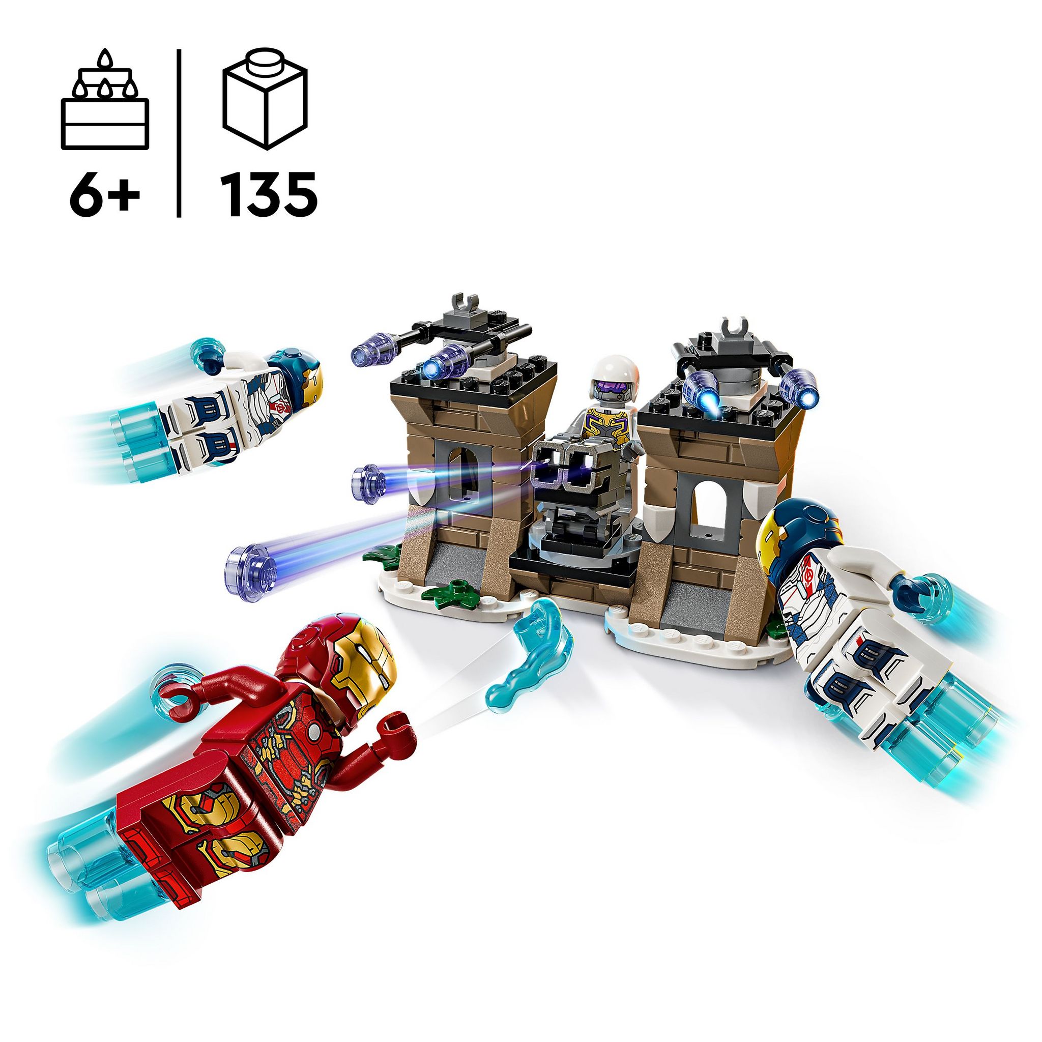 Voir la diapositive 3 : LEGO Marvel 76288 -  Iron Man et l'Iron Legion contre le Soldat de l'Hydra, Set de Jeu et d'Aventure Avengers pour Enfants Créatifs et Fans de Super-héros