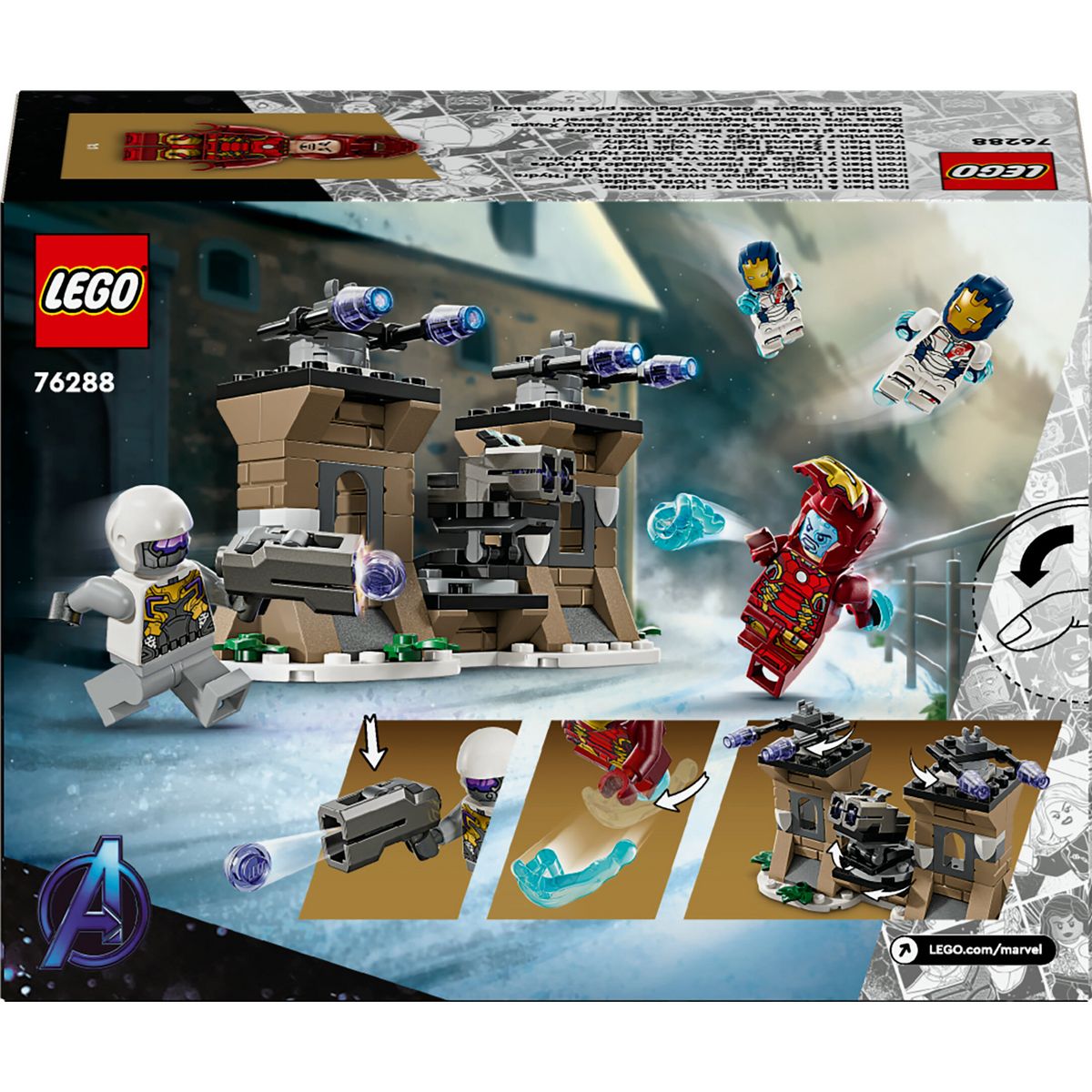 LEGO Marvel 76288 -  Iron Man et l'Iron Legion contre le Soldat de l'Hydra, Set de Jeu et d'Aventure Avengers pour Enfants Créatifs et Fans de Super-héros