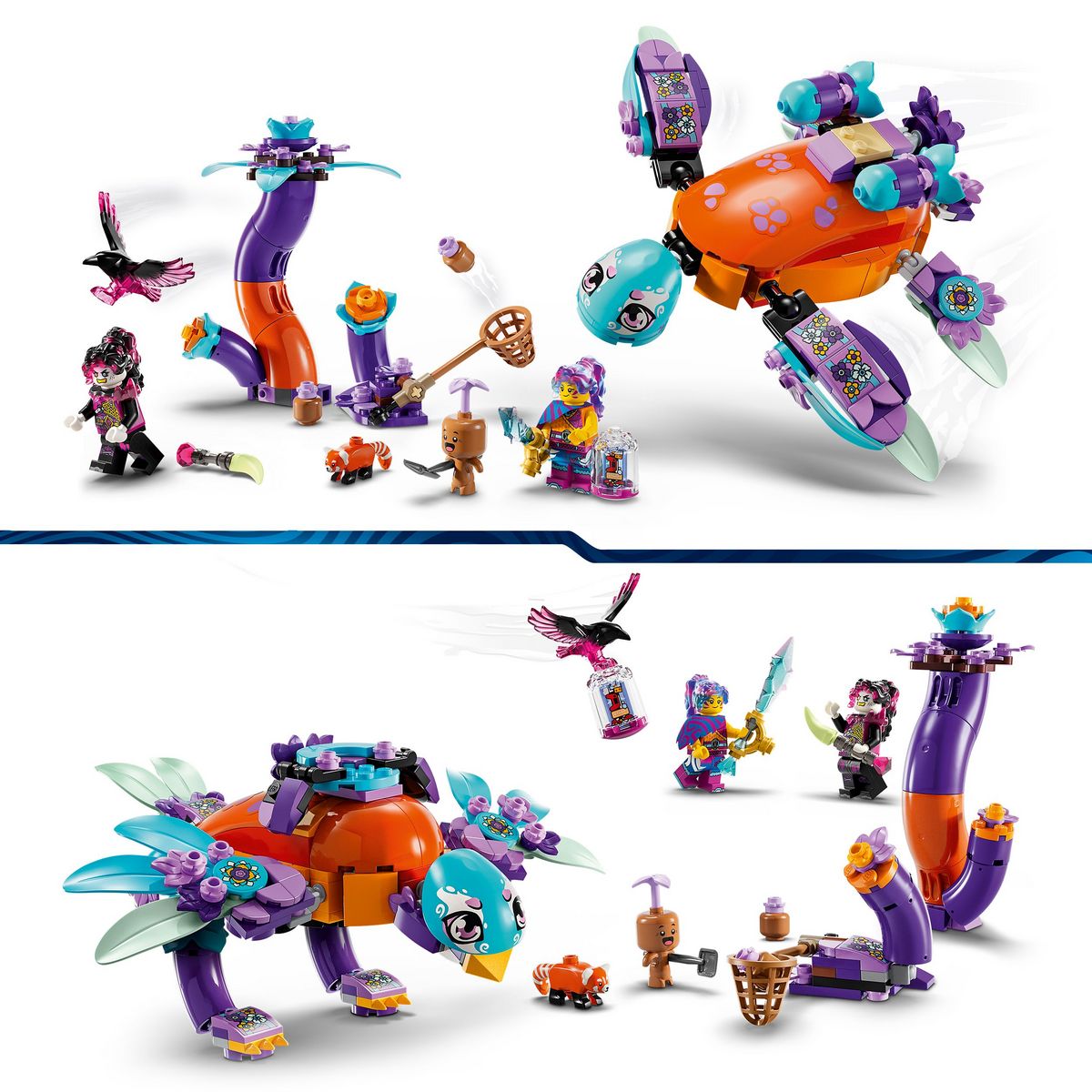 LEGO DREAMZzz 71481 - Les Animaux des Rêves d'Izzie - Œuf Magique pour Enfants avec les Minifigurines d'Izzie et de Dizzy et des Créatures Fantastiques