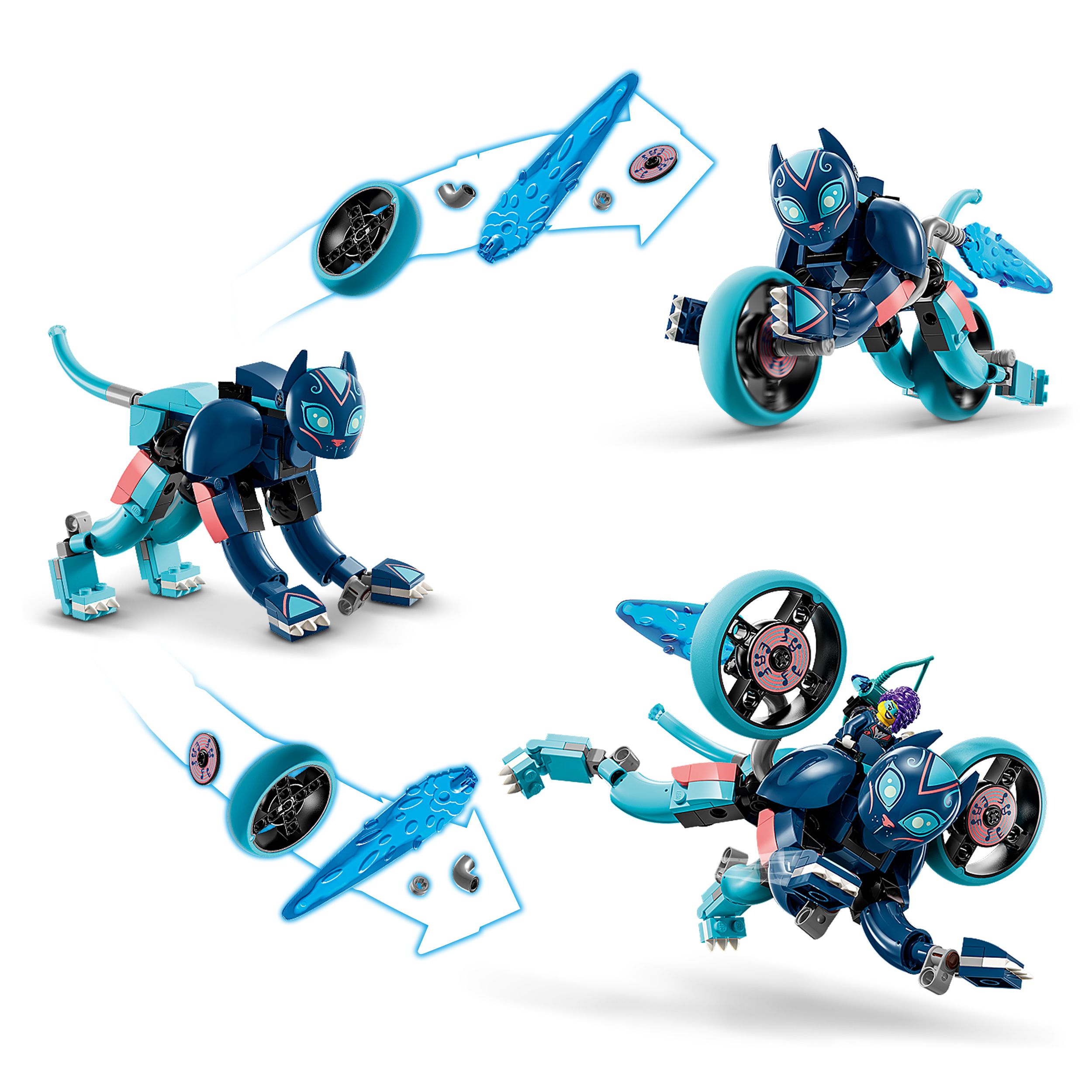 Voir la diapositive 4 : LEGO DREAMZzz 41479 - Le Chat-moto de Zoey - Jouet d'Activité et de Développement pour Enfants dès 7 Ans avec 2 Minifigurines - Transformez un Animal en Moto
