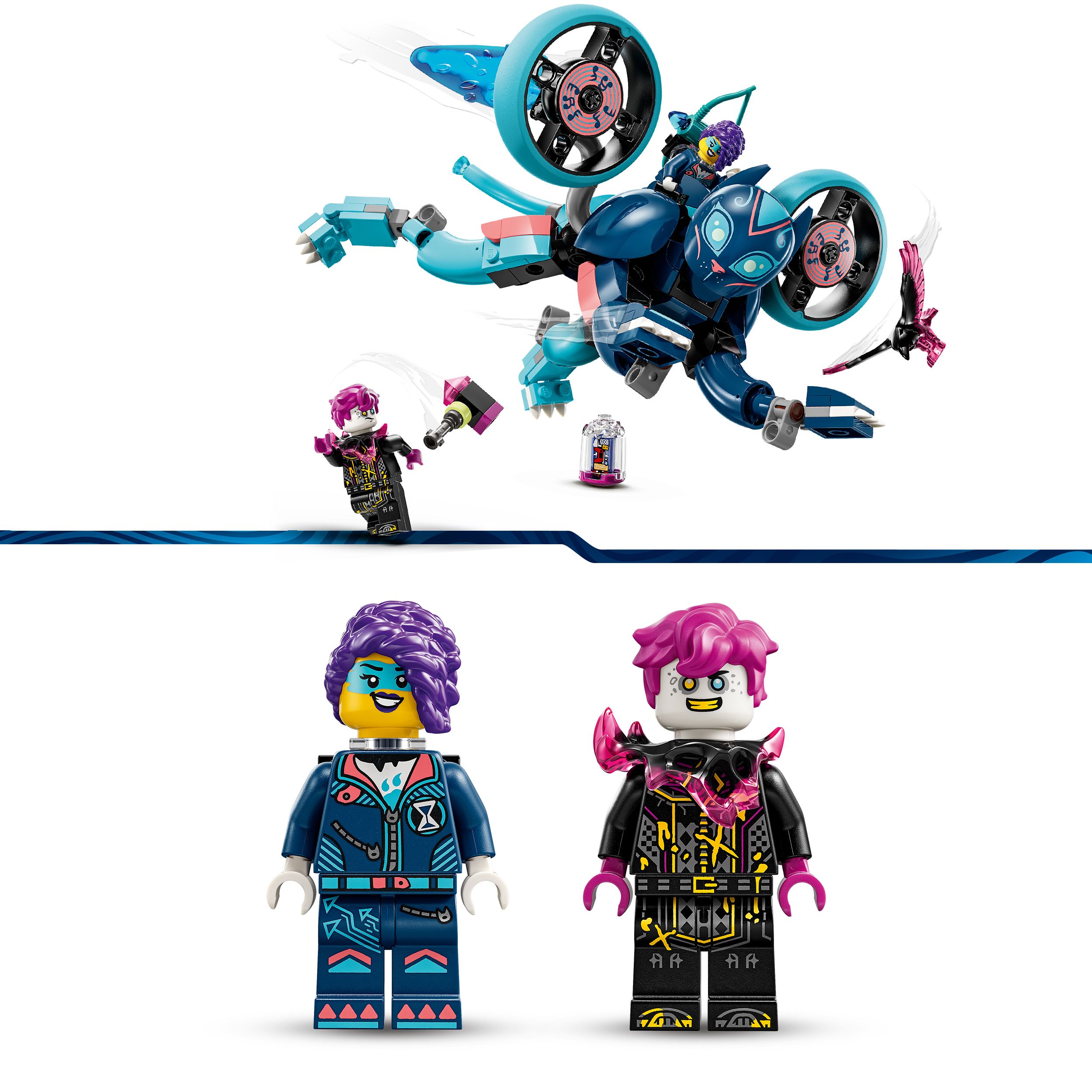 Voir la diapositive 5 : LEGO DREAMZzz 41479 - Le Chat-moto de Zoey - Jouet d'Activité et de Développement pour Enfants dès 7 Ans avec 2 Minifigurines - Transformez un Animal en Moto