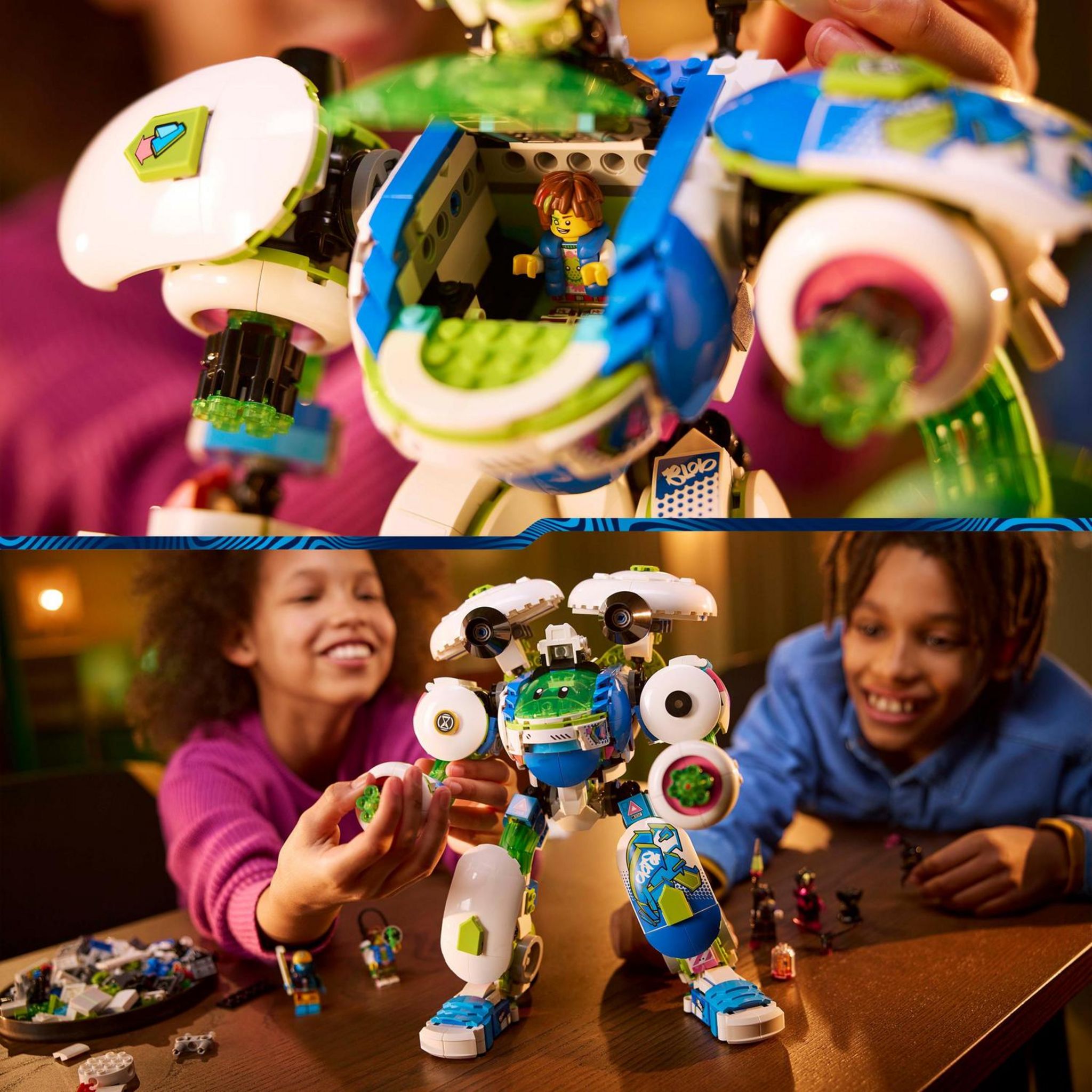 Voir la diapositive 6 : LEGO DREAMZzz 71485 - Mateo et Z-Blob le robot chevalier