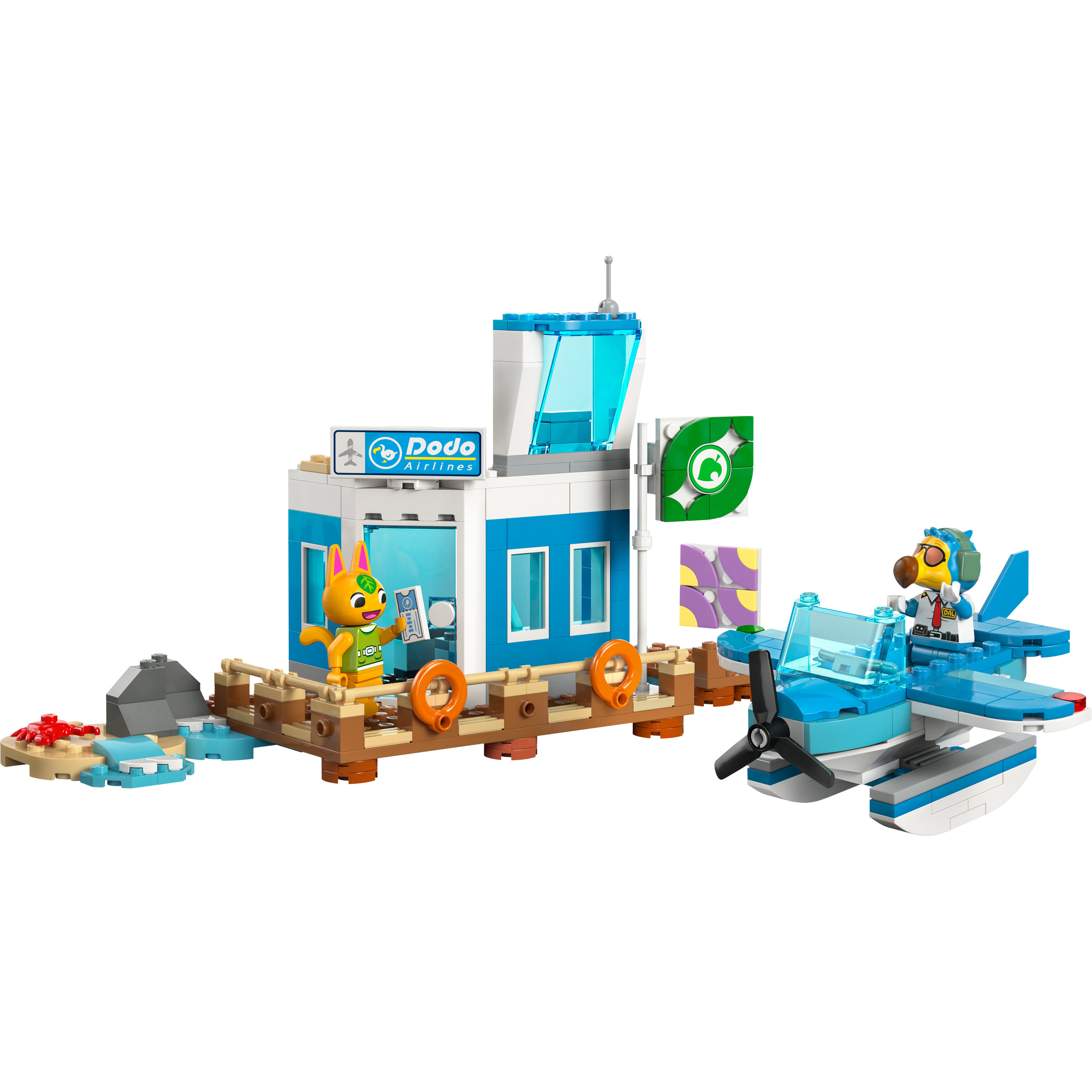 Voir la diapositive 2 : LEGO Animal Crossing 77051 - Voyage Aérien avec Dodo Airlines - Hydravion et Minifigurine de Pilote Inspirés de la Série de Jeux Vidéo Développée par Nintendo