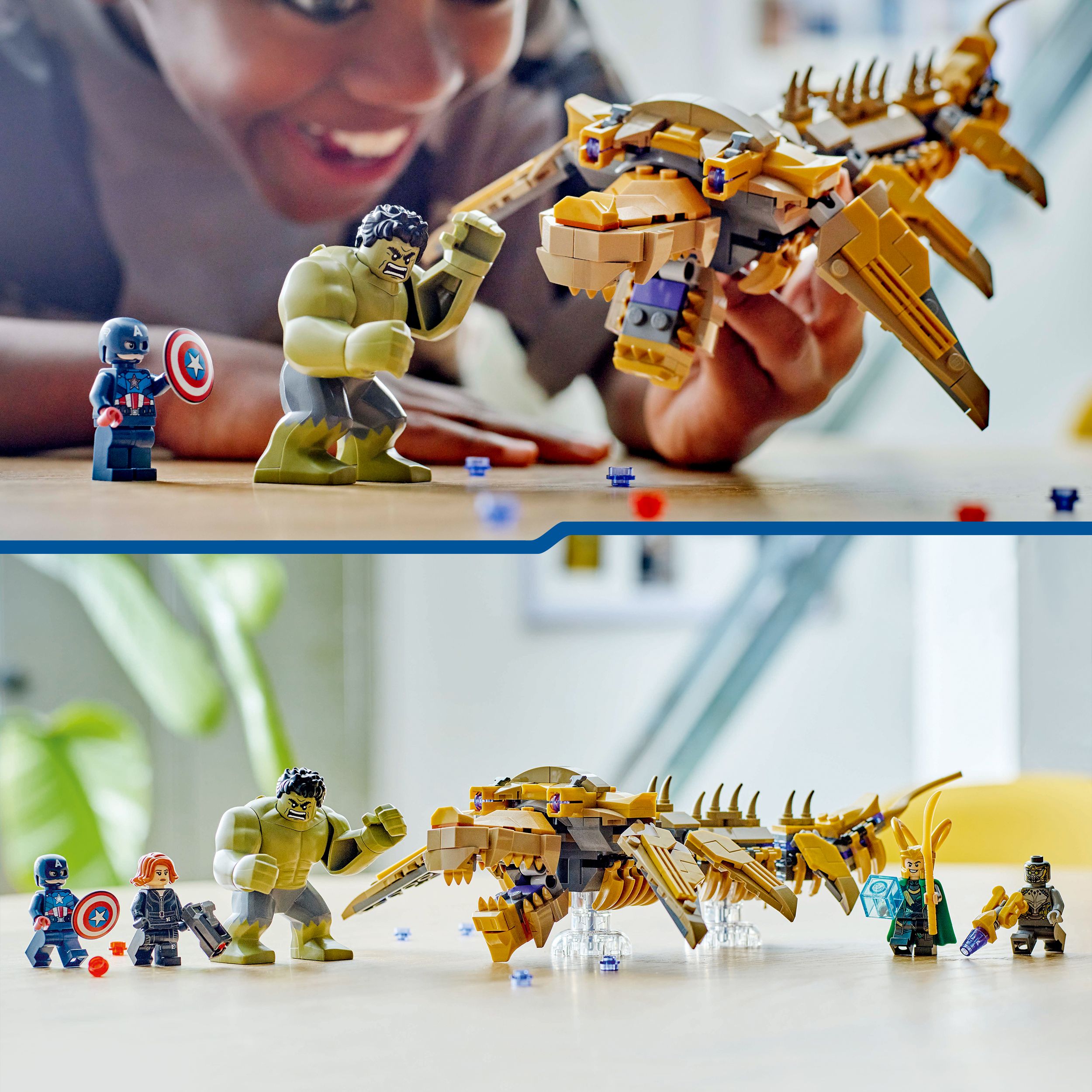Voir la diapositive 6 : LEGO Marvel 76290 - Les Avengers Contre le Léviathan, Jouet pour Enfants, Figurine de Hulk et Minifigurines de Captain America, Loki, Black Widow et Chitauri