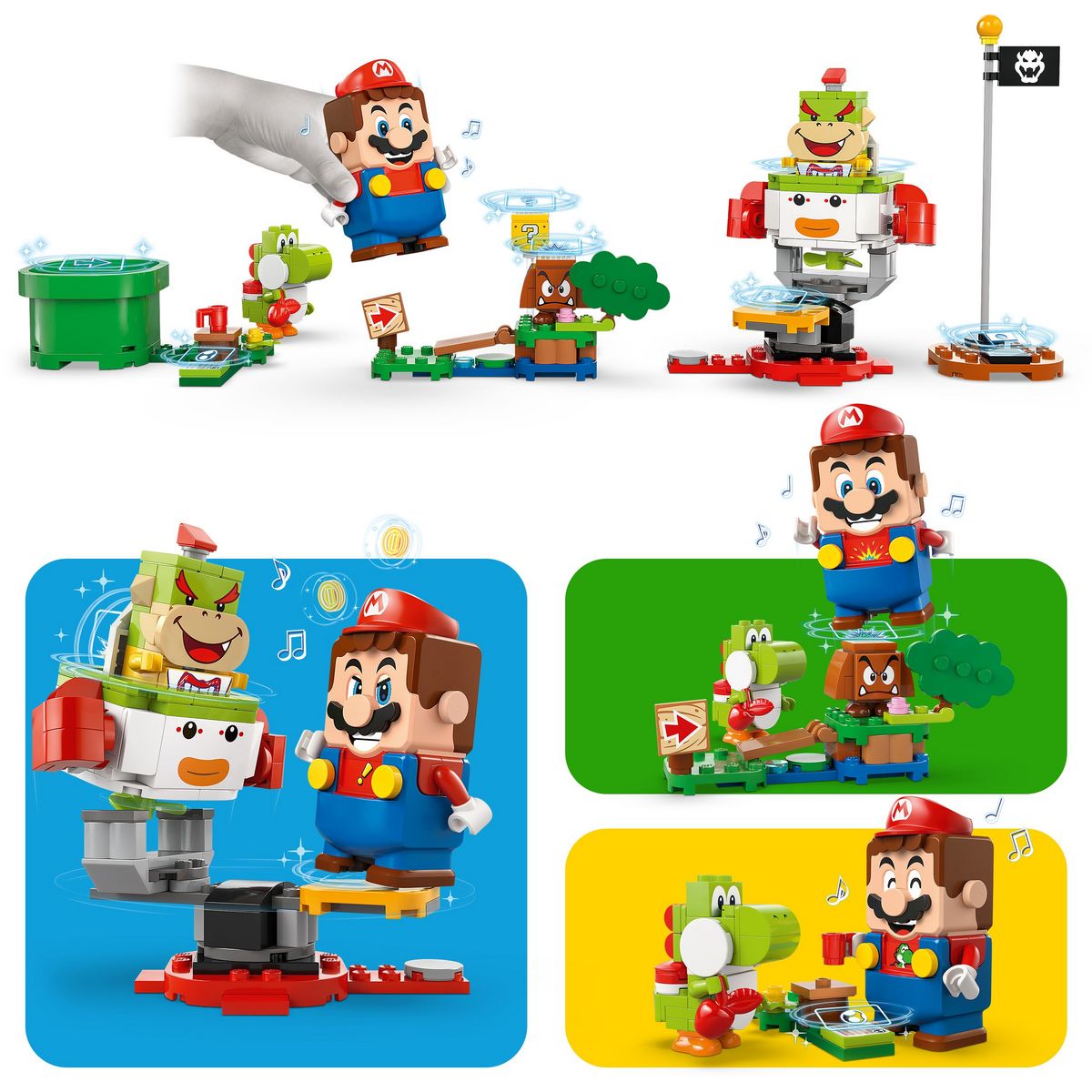 LEGO Super Mario 71439 - Les Aventures de LEGO Mario Interactif - Junior-mobile de Bowser Jr. et Yoshi - Cadeau Nintendo pour un Anniversaire