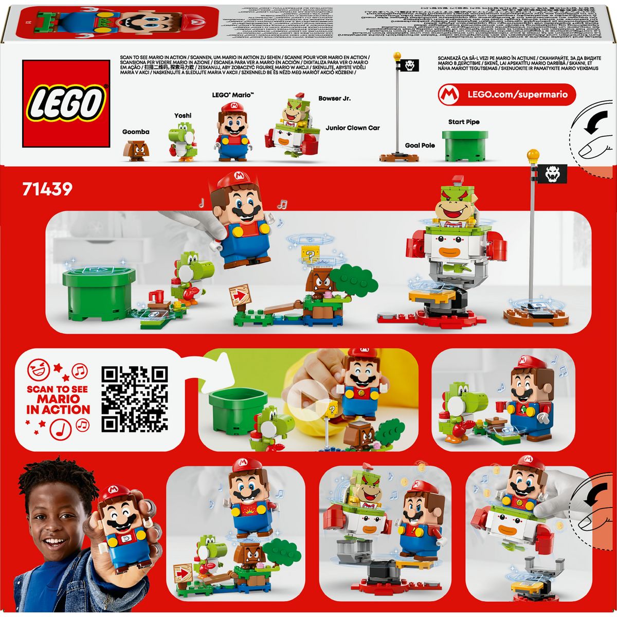 LEGO Super Mario 71439 - Les Aventures de LEGO Mario Interactif - Junior-mobile de Bowser Jr. et Yoshi - Cadeau Nintendo pour un Anniversaire