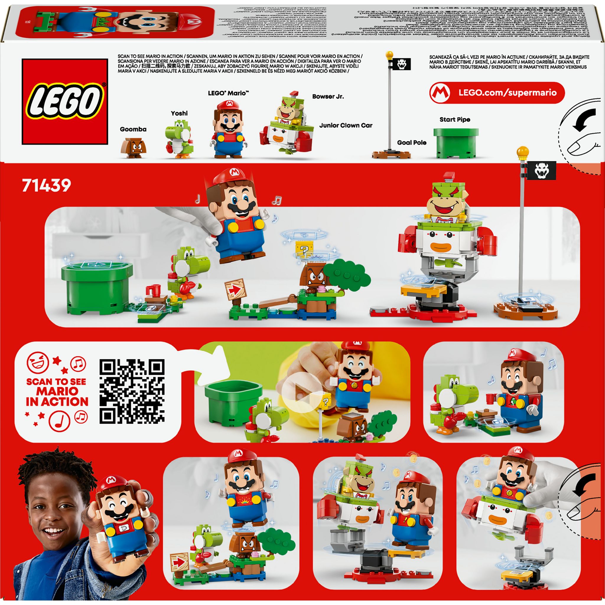 Voir la diapositive 8 : LEGO Super Mario 71439 - Les Aventures de LEGO Mario Interactif - Junior-mobile de Bowser Jr. et Yoshi - Cadeau Nintendo pour un Anniversaire