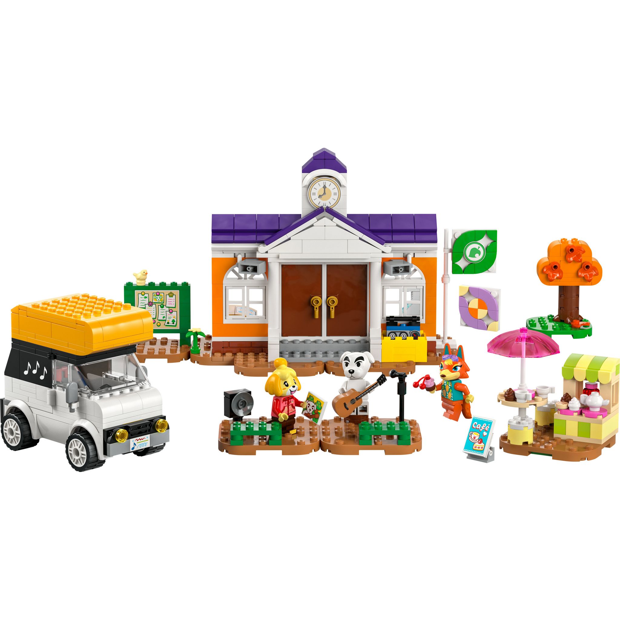 Voir la diapositive 2 : LEGO Animal Crossing 77052 - Concert de Kéké sur la place - Jouet de Construction pour Enfants - Avec un Café et un Véhicule Inspirés des Jeux Vidéo