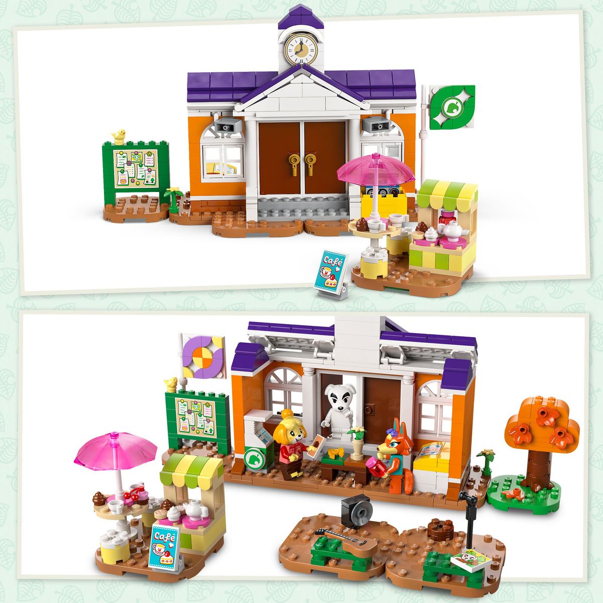 LEGO Animal Crossing 77052 - Concert de Kéké sur la place - Jouet de Construction pour Enfants - Avec un Café et un Véhicule Inspirés des Jeux Vidéo