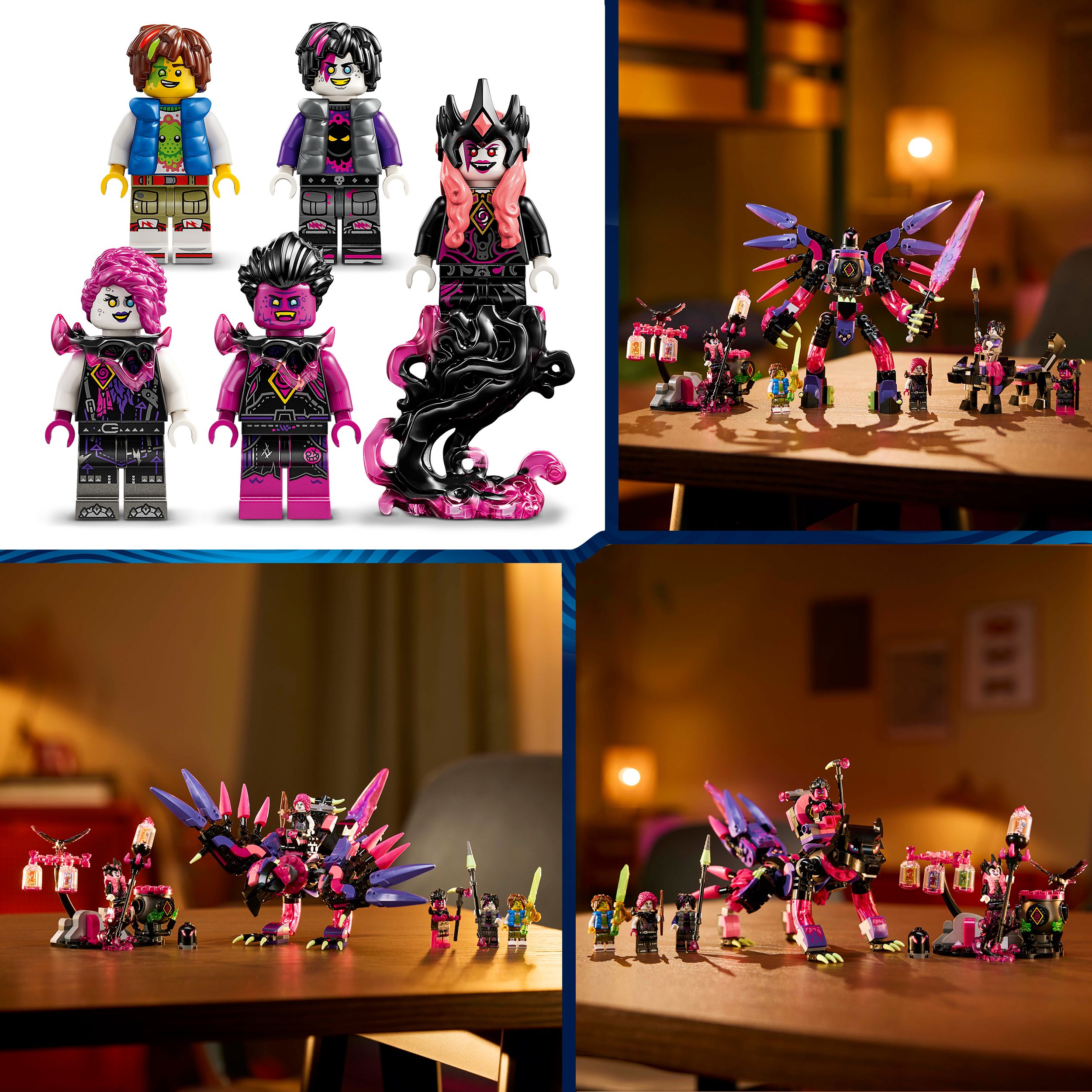 Voir la diapositive 6 : LEGO DREAMZzz 71483 - Les Créatures de la Sorcière des Cauchemars - Jouets Magiques - Construisez un Chaudron, un Loup ou un Corbeau