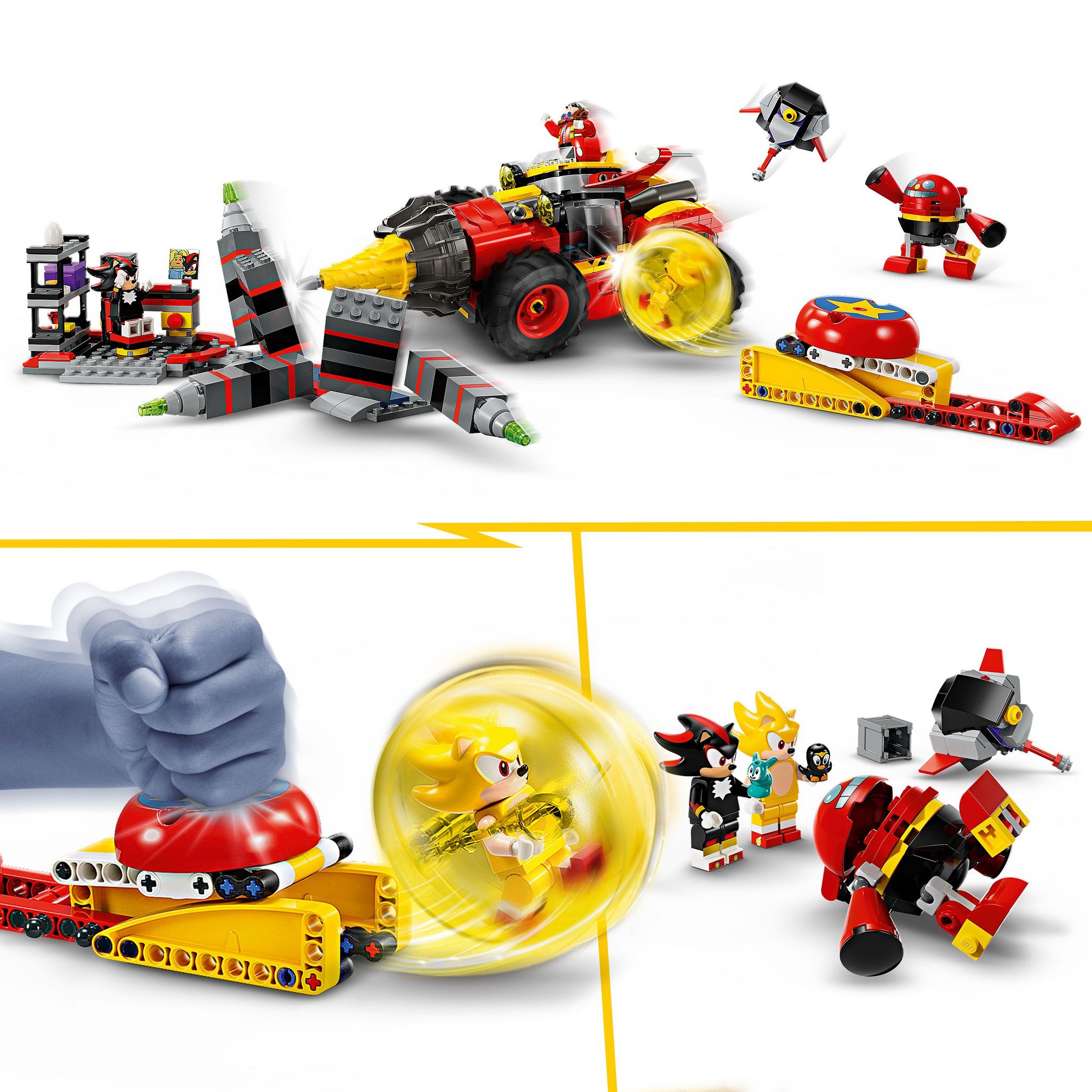 Voir la diapositive 4 : LEGO Sonic 76999 - uper Sonic contre Egg Drillster - Cadeau pour Enfants Inspiré du Jeu Vidéo - Set d'Aventure Avec Shadow et Dr. Eggman