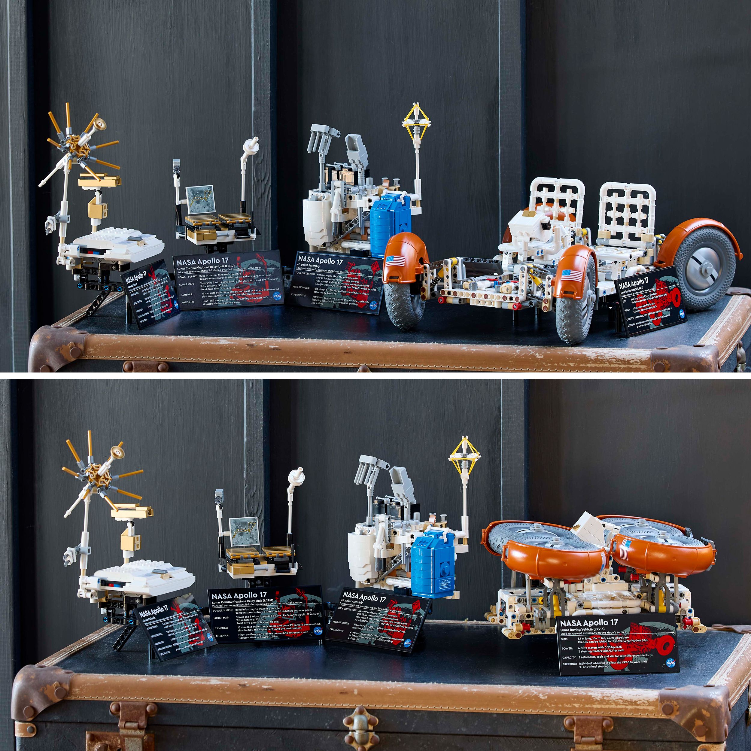 Voir la diapositive 3 : LEGO Technic 42182 - Véhicule d'exploration Lunaire NASA Apollo Lunar LRV