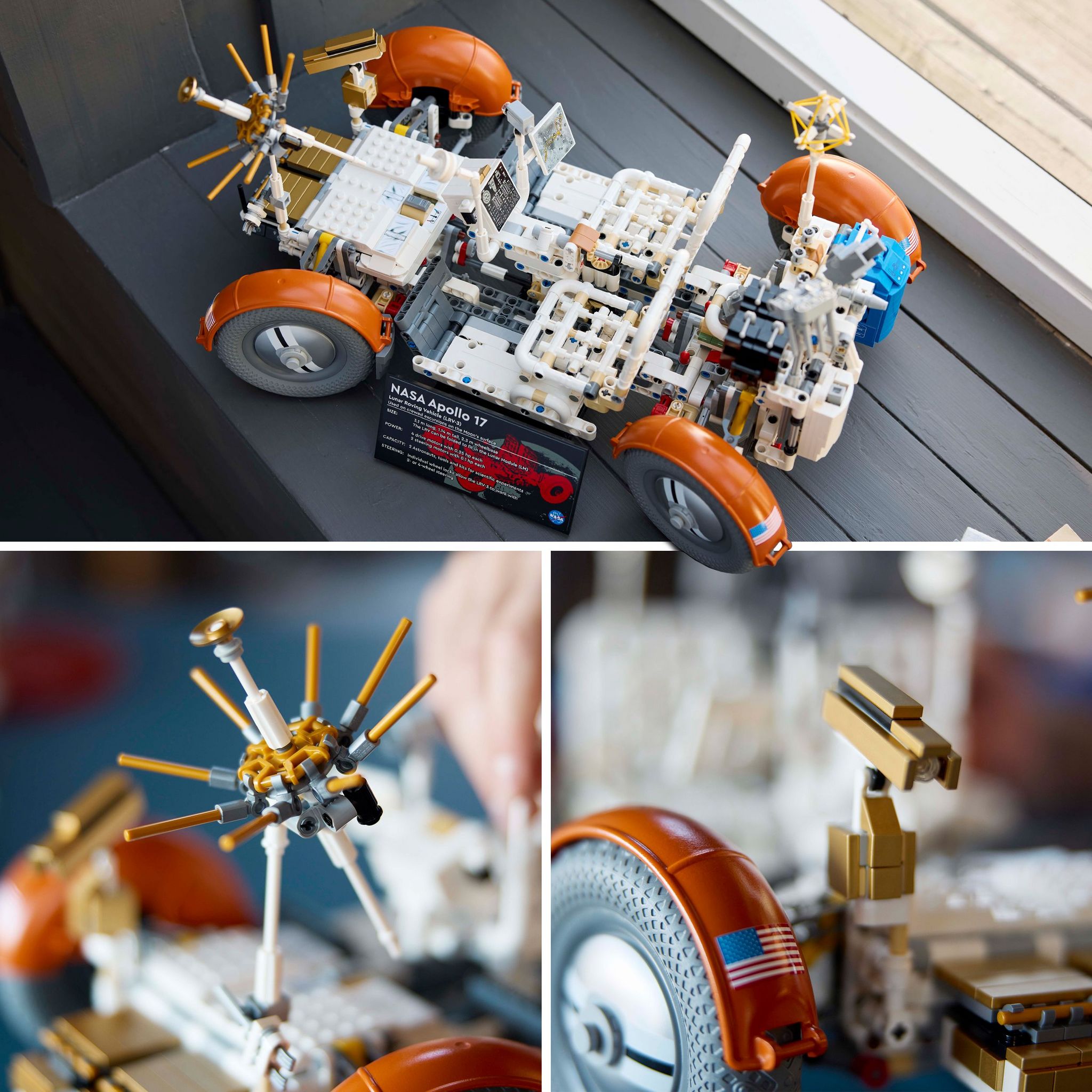 Voir la diapositive 4 : LEGO Technic 42182 - Véhicule d'exploration Lunaire NASA Apollo Lunar LRV