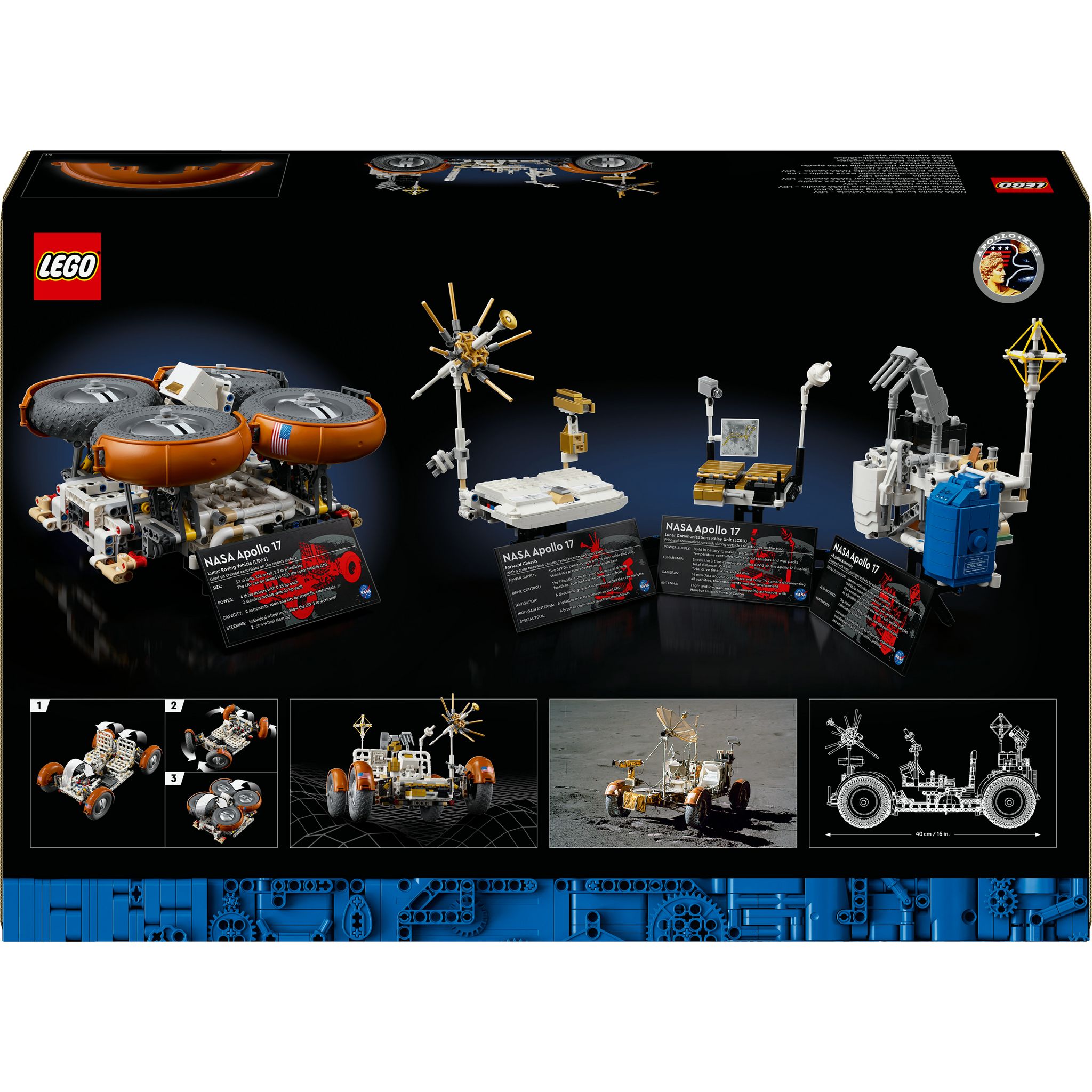 Voir la diapositive 7 : LEGO Technic 42182 - Véhicule d'exploration Lunaire NASA Apollo Lunar LRV