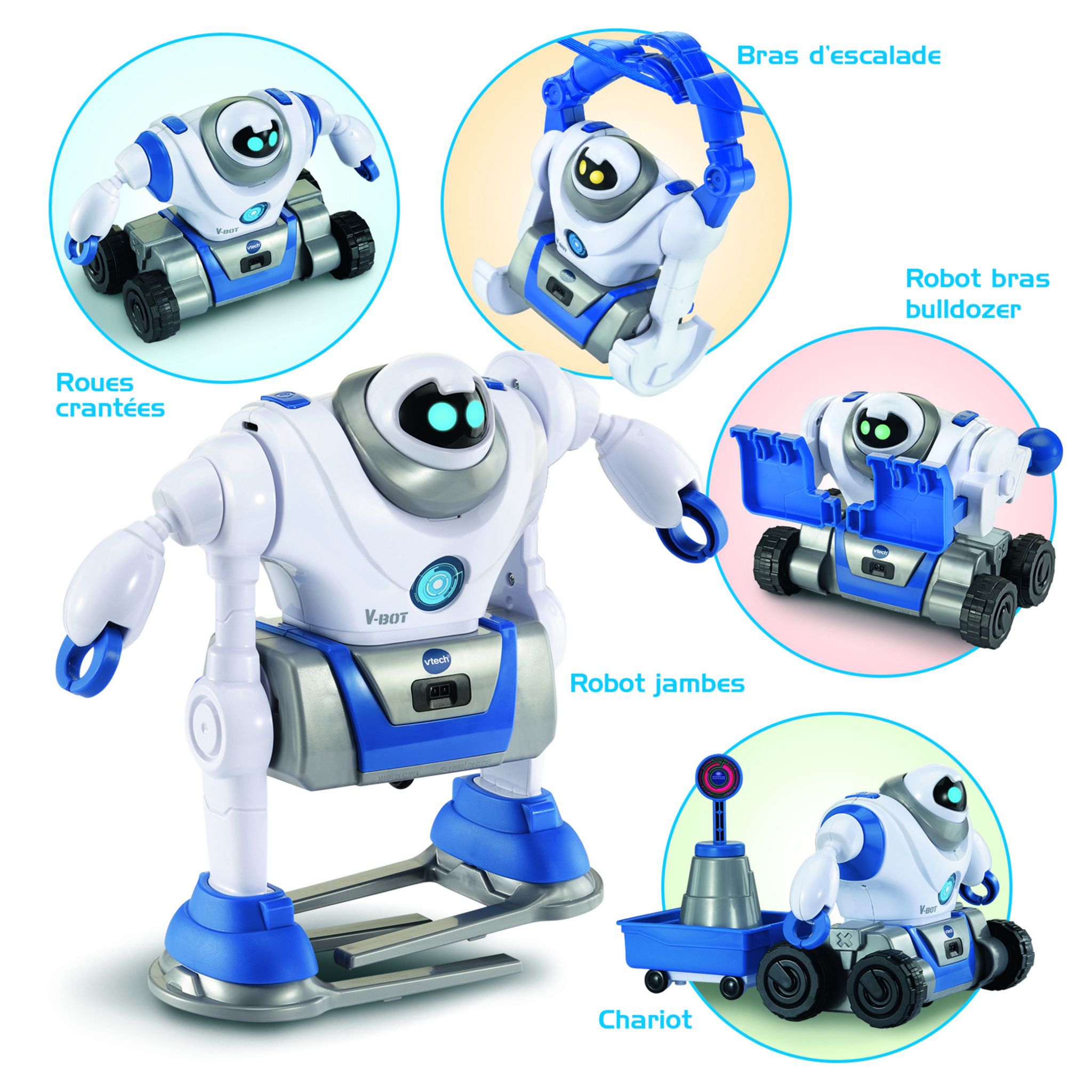 Voir la diapositive 3 : VTECH Mon Robot 5 en 1 V Bot Explorer