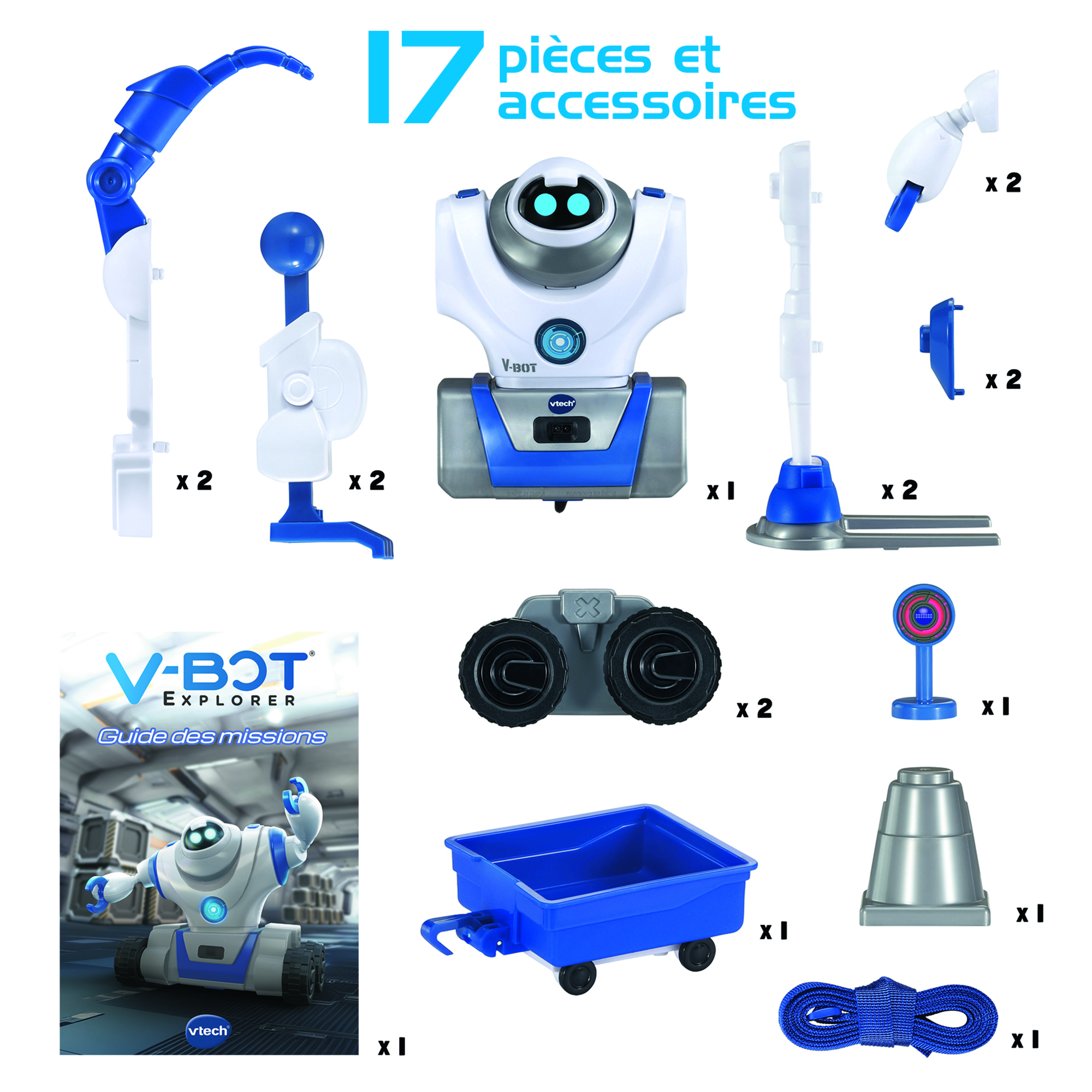 Voir la diapositive 4 : VTECH Mon Robot 5 en 1 V Bot Explorer