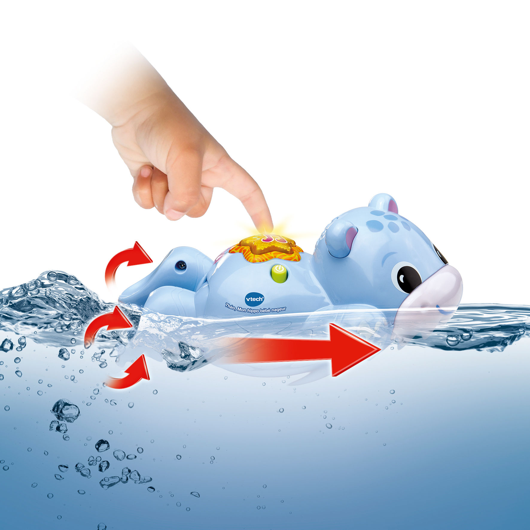 Voir la diapositive 3 : VTECH Theo, Mon Hippo Bébé nageur