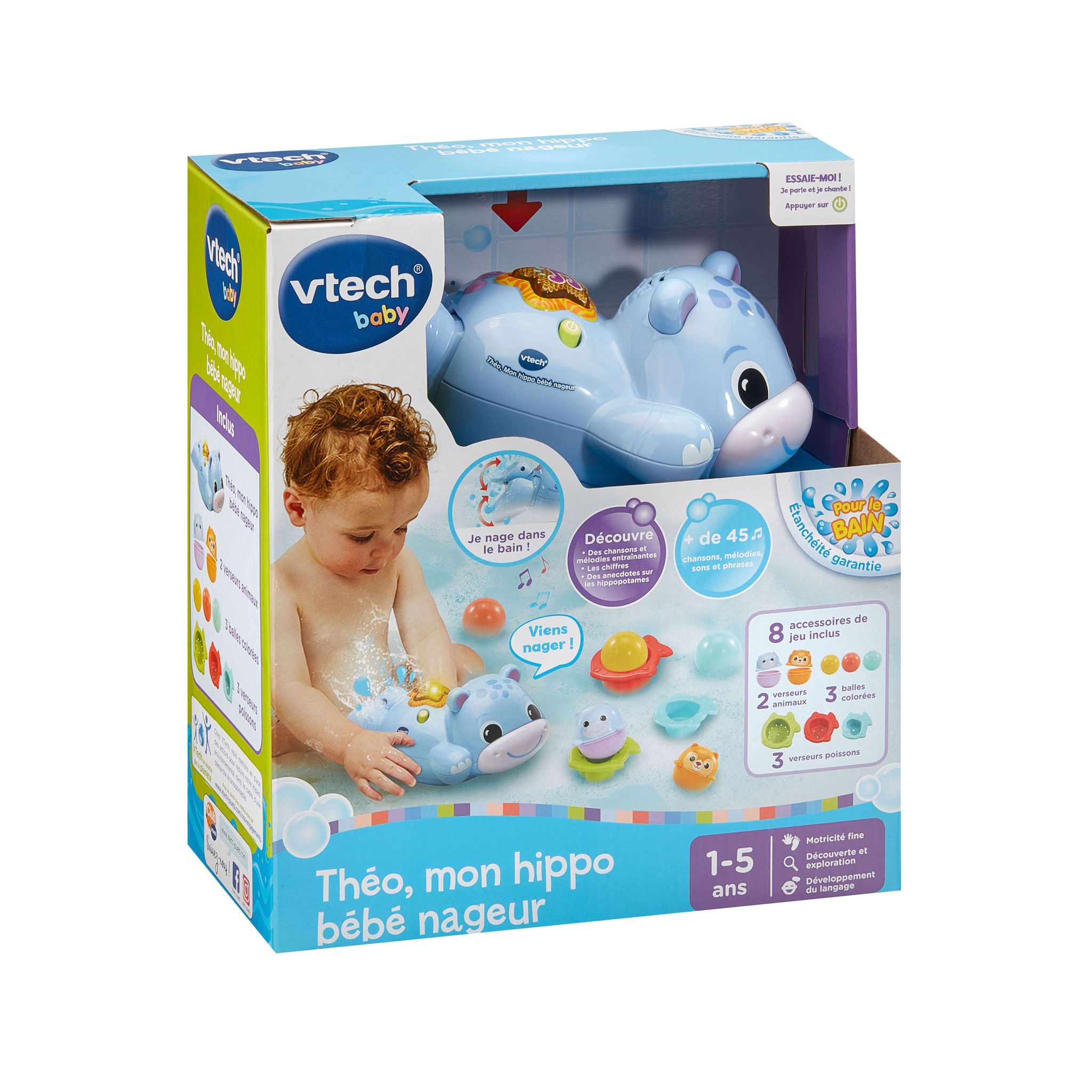 Voir la diapositive 6 : VTECH Theo, Mon Hippo Bébé nageur
